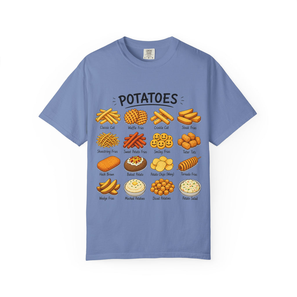 Potato Varieties T-Shirt — Cute Illustrated 'Potatoes' Chart Tee
