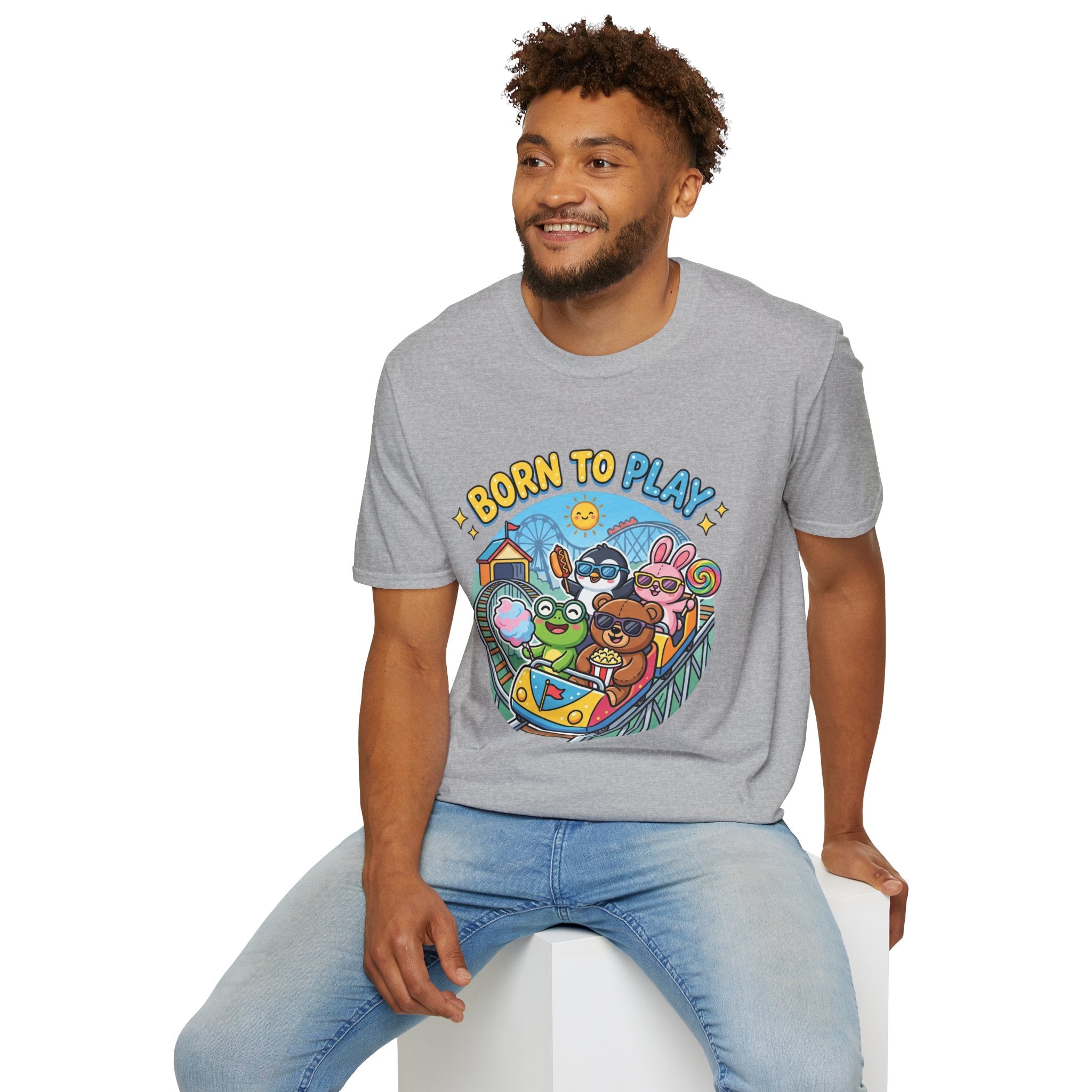 Born to Play T-Shirt — Cute Cartoon Animals Gaming & Playtime Tee