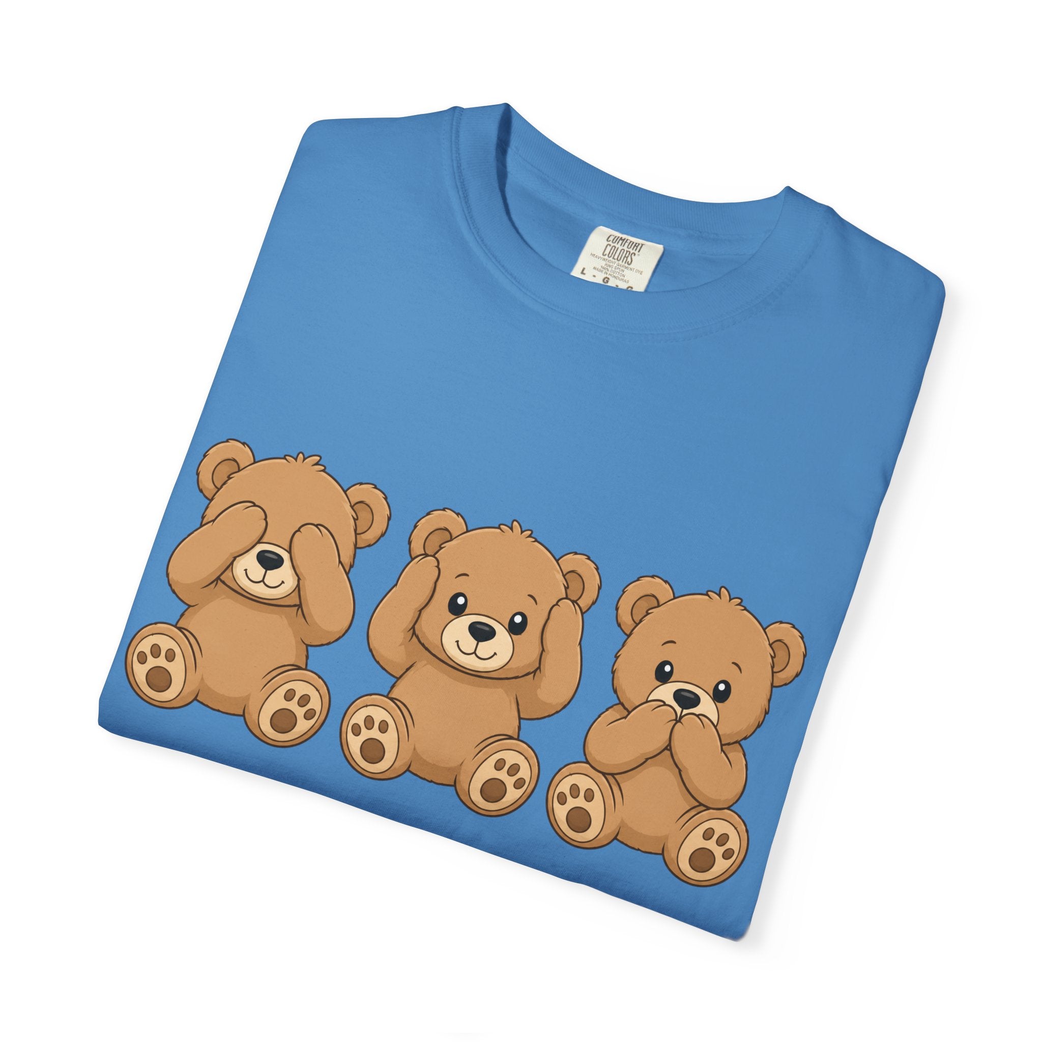 See No Evil Bears T‑Shirt — Cute Three Teddy Design, Cute Animal Tee for Kids & Adults