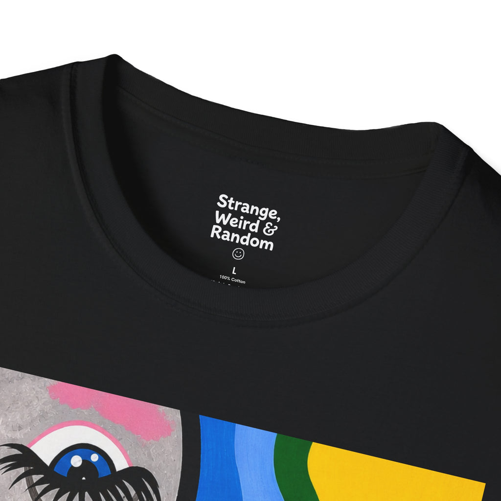 Sun & Moon Psychedelic T-Shirt — Retro Rainbow Cosmic Graphic Tee
