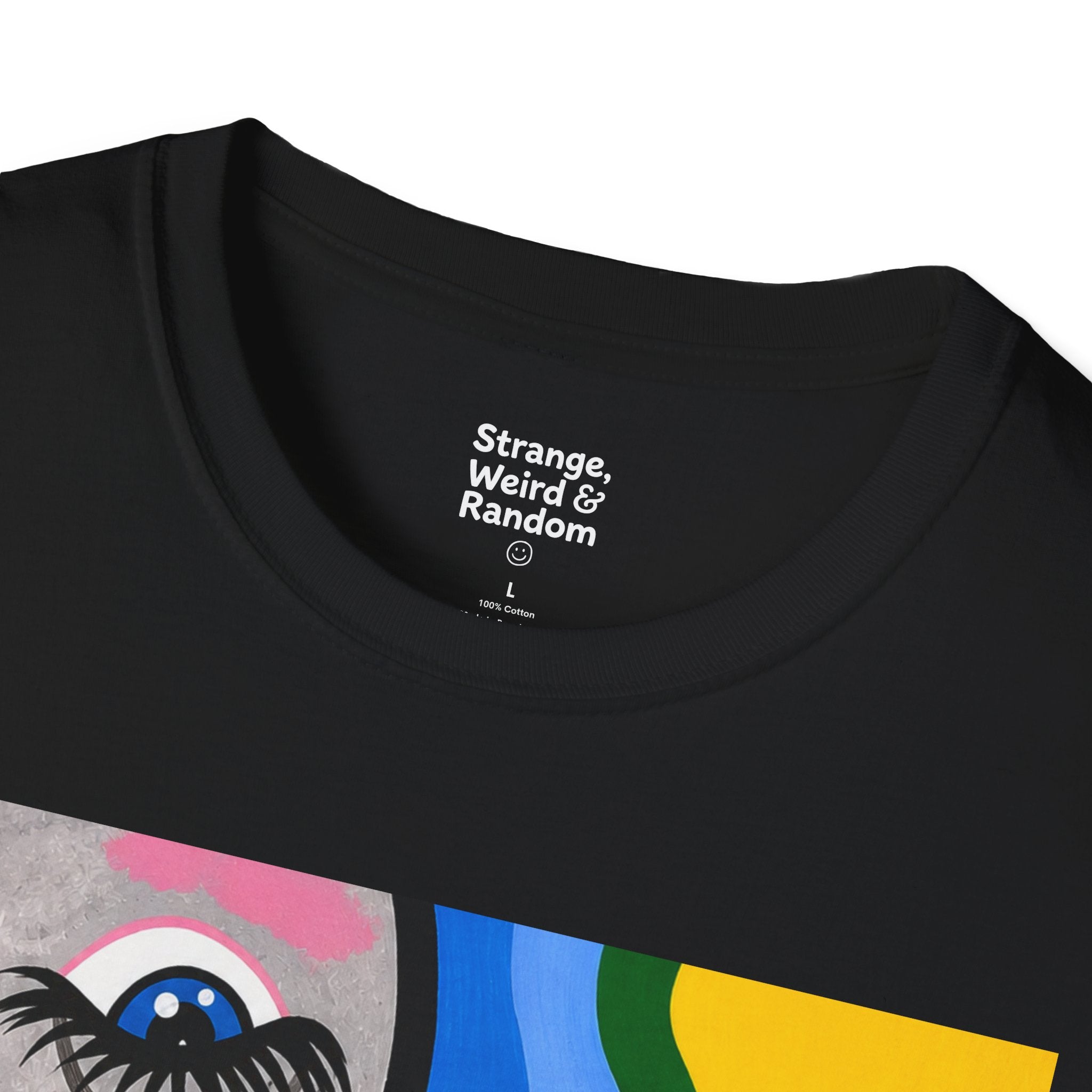 Sun & Moon Psychedelic T-Shirt — Retro Rainbow Cosmic Graphic Tee