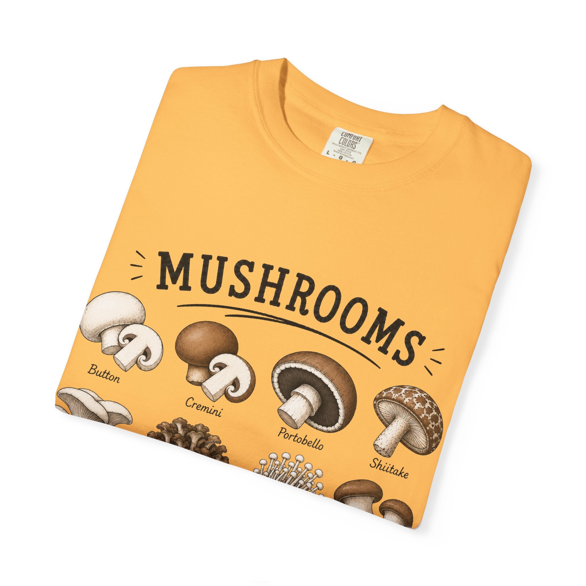 Mushroom Guide T-Shirt — Illustrated Edible & Wild Fungi Chart