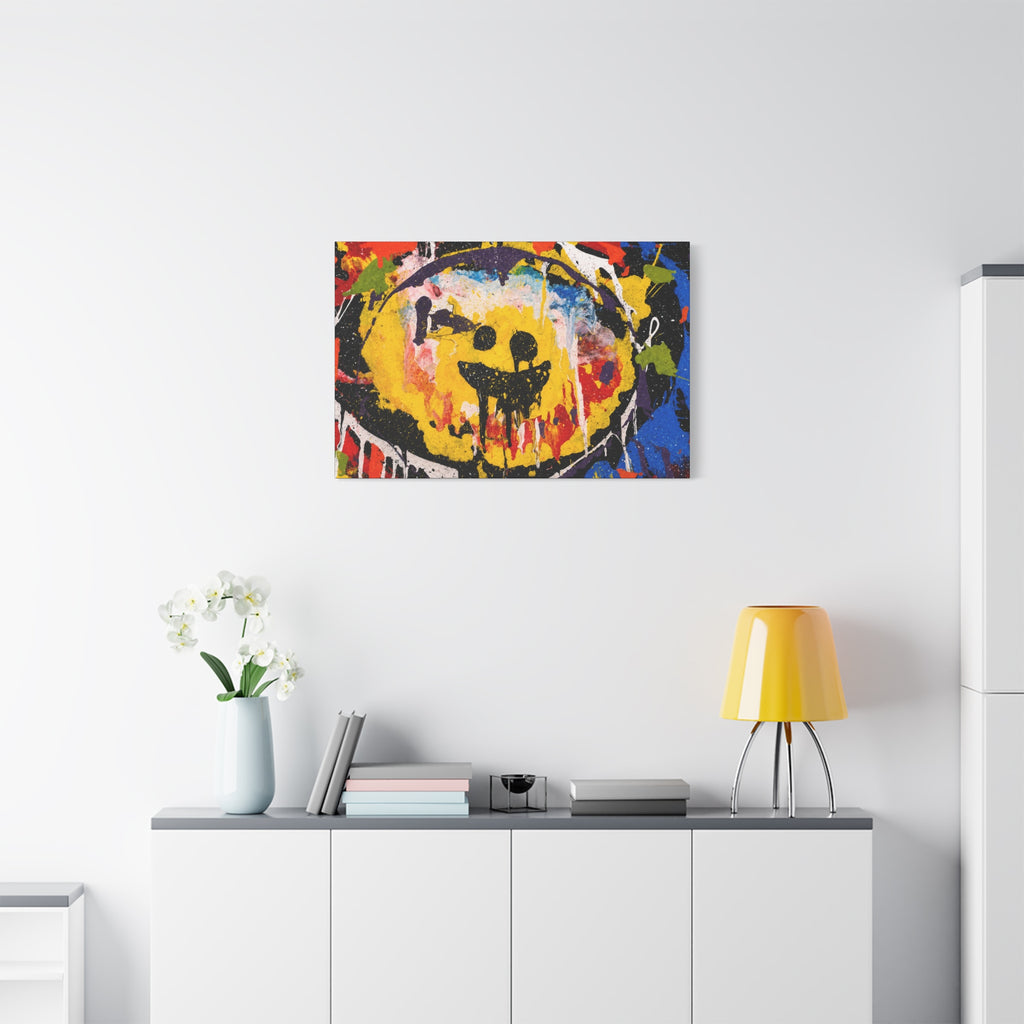 Abstract Graffiti Smile Canvas