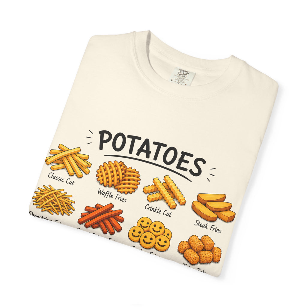 Potato Varieties T-Shirt — Cute Illustrated 'Potatoes' Chart Tee