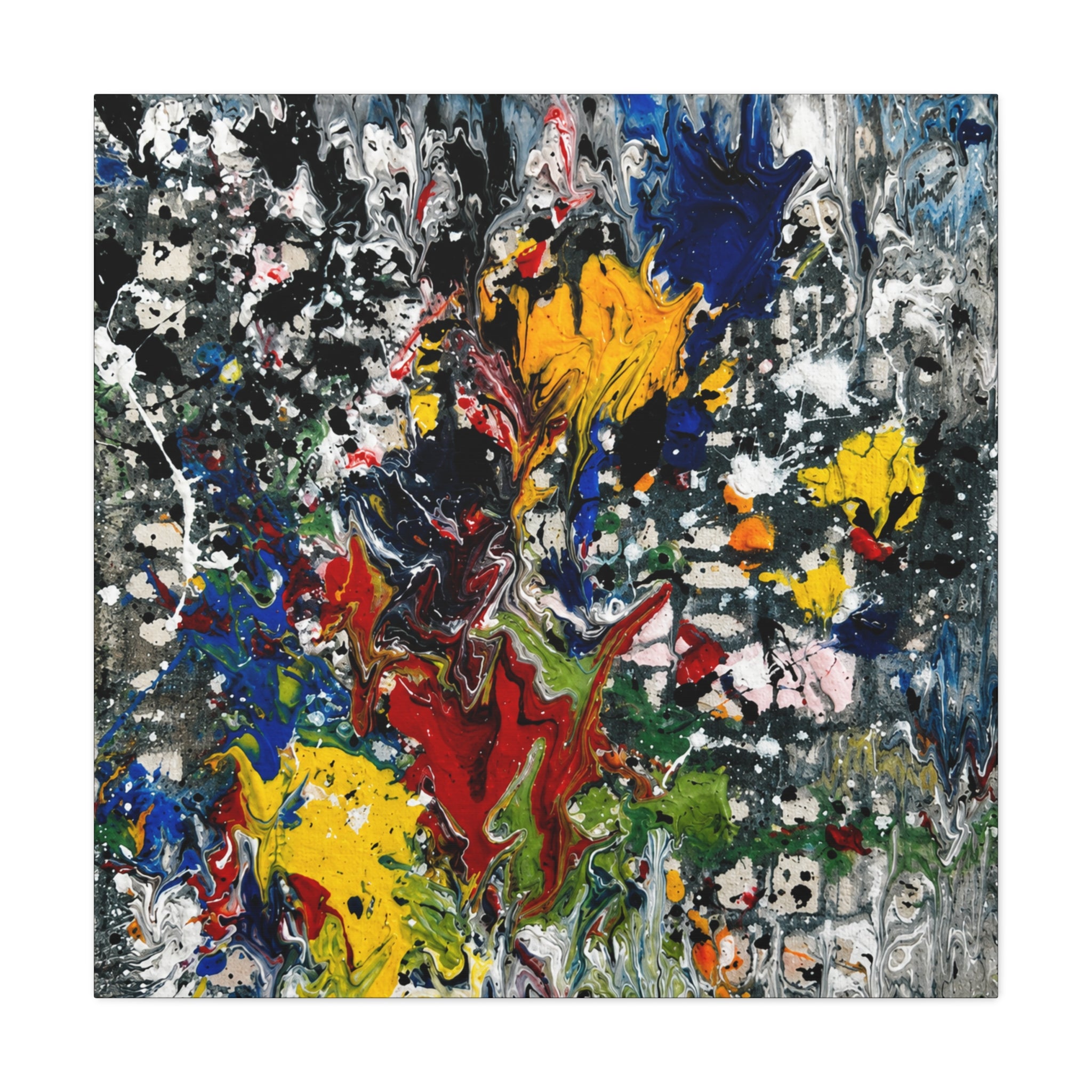 Abstract Floral Splash Matte Canvas Art - Stretched 1.25"