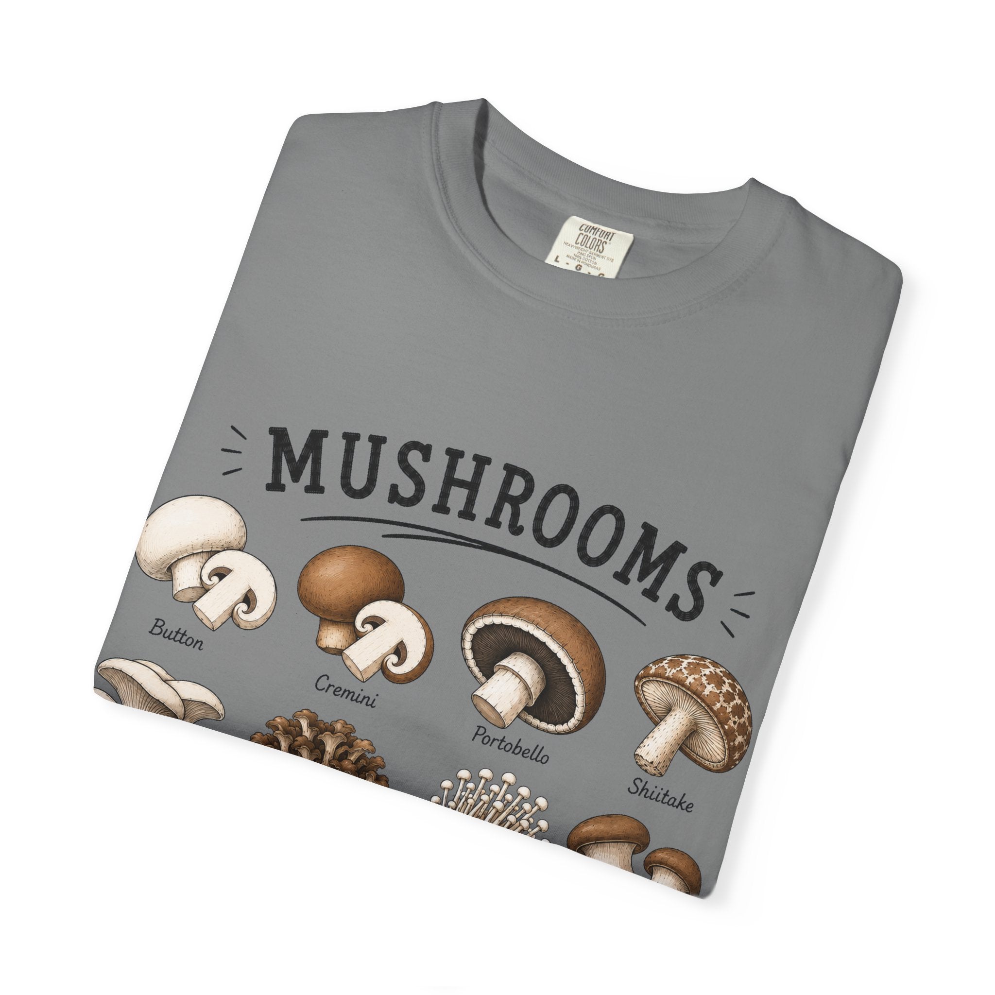 Mushroom Guide T-Shirt — Illustrated Edible & Wild Fungi Chart