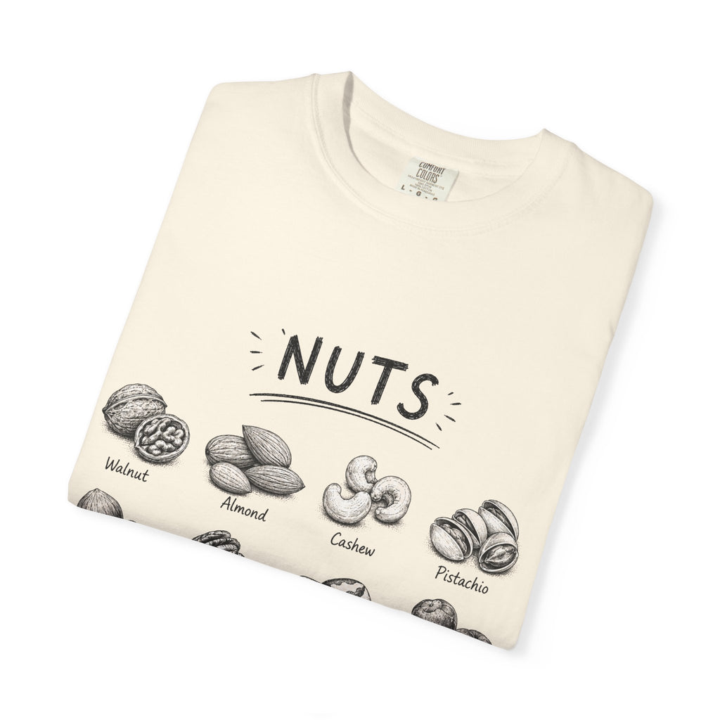 Nuts Illustrated T-Shirt — Vintage Botanical Nut Chart Tee
