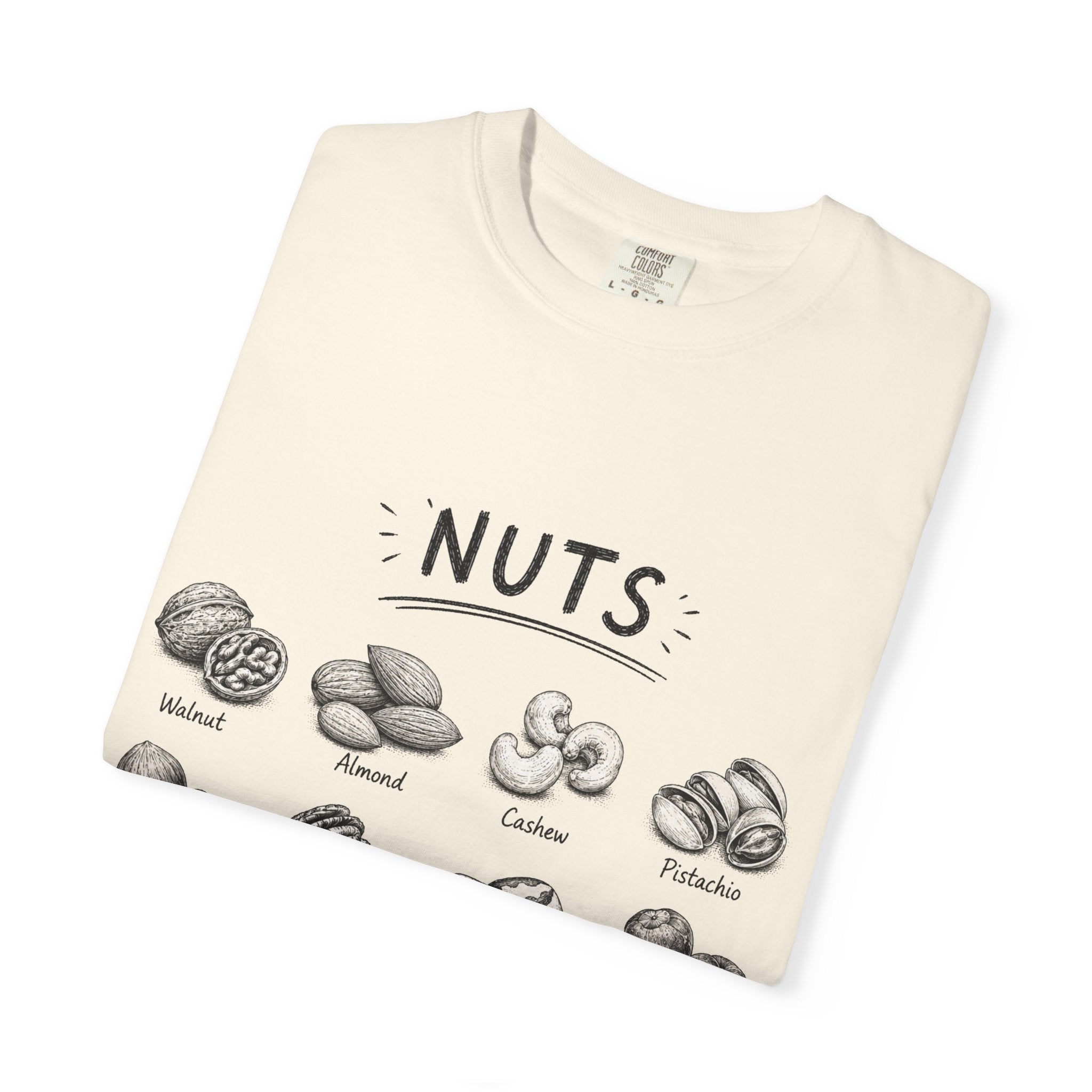 Nuts Illustrated T-Shirt — Vintage Botanical Nut Chart Tee