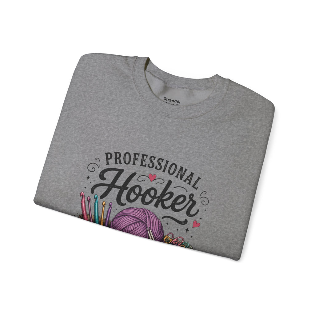 Professional Hooker Crochet  yarn crewneck sweatshirt | crochet hooks, yarn art