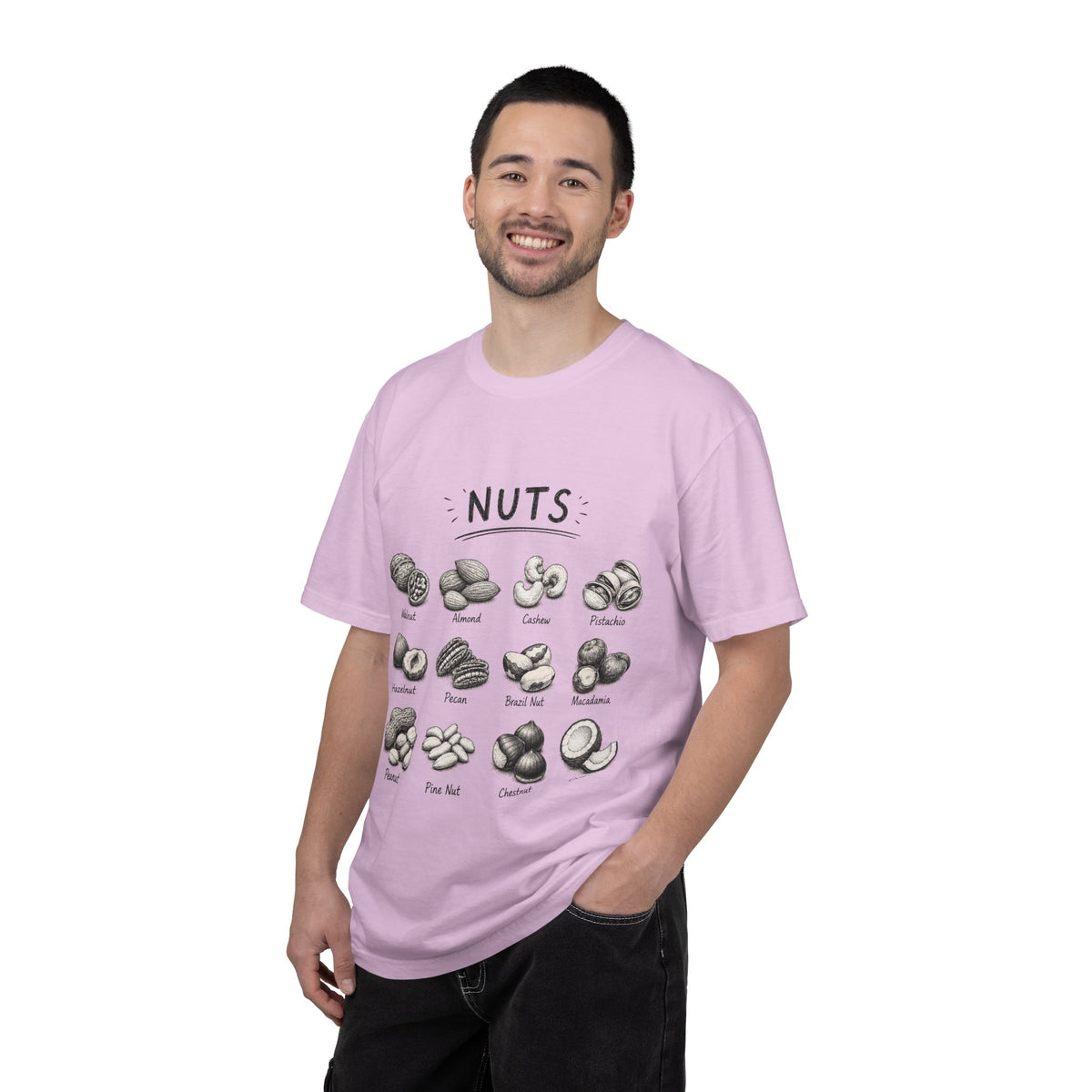 Nuts Illustrated T-Shirt — Vintage Botanical Nut Chart Tee