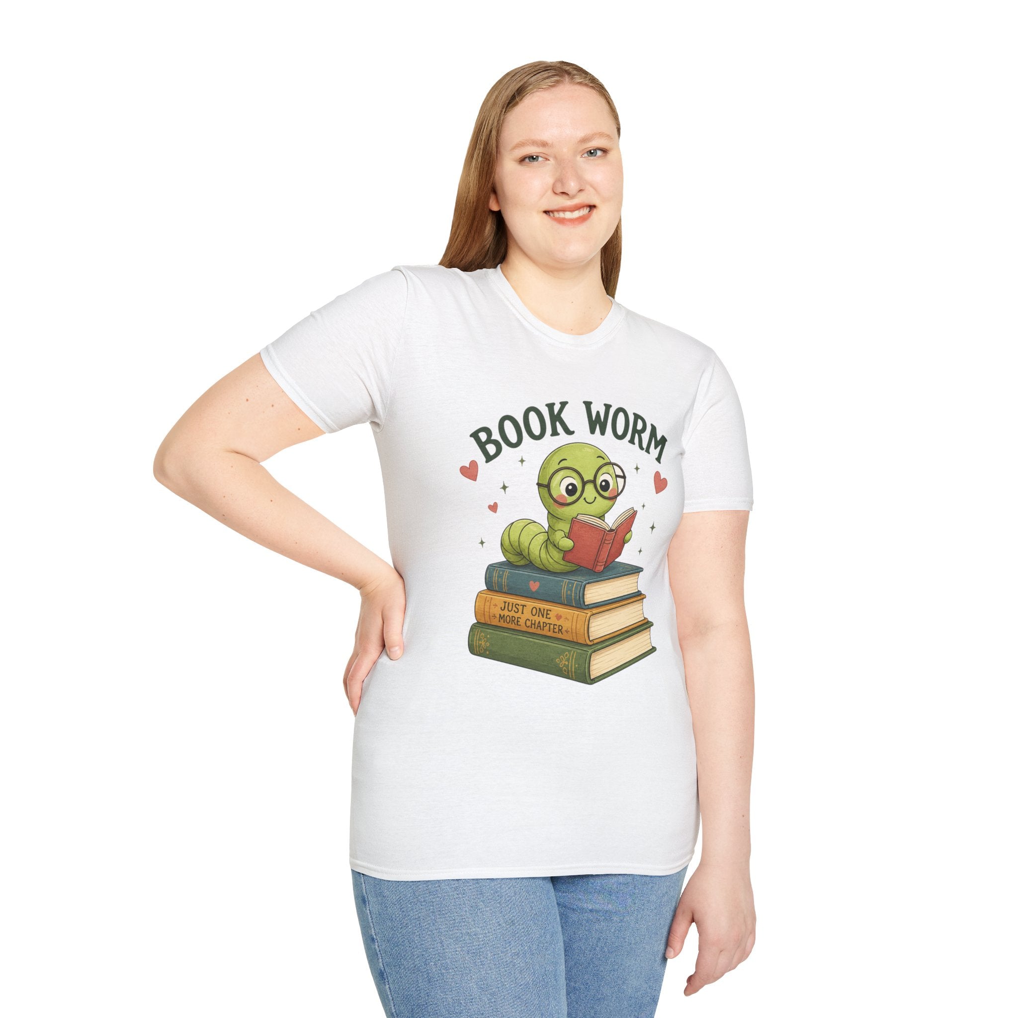 Book Worm T-Shirt — Cute Reading Worm Graphic Tee for Book Lovers