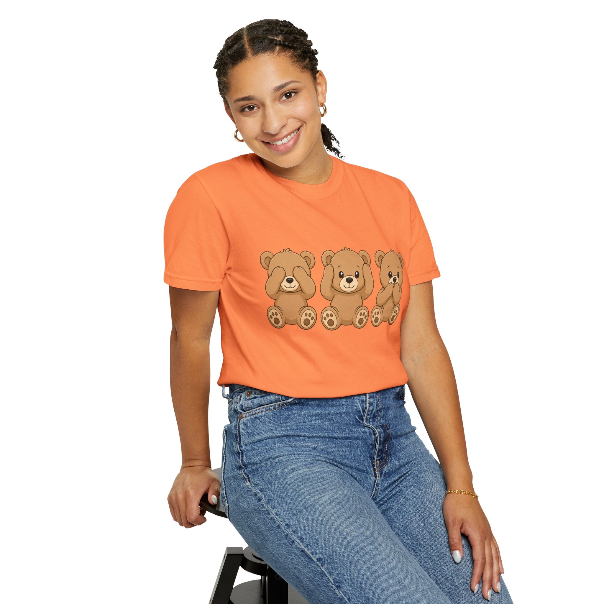 See No Evil Bears T‑Shirt — Cute Three Teddy Design, Cute Animal Tee for Kids & Adults