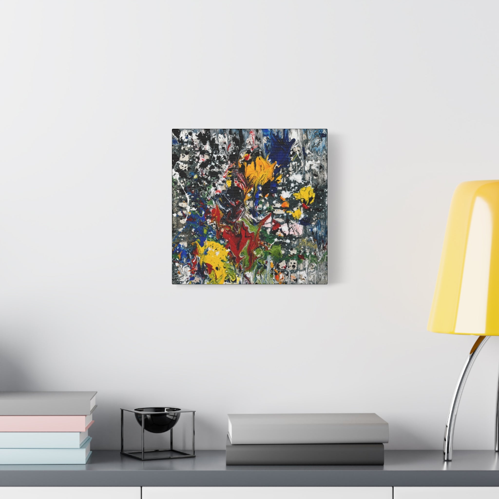 Abstract Floral Splash Matte Canvas Art - Stretched 1.25"