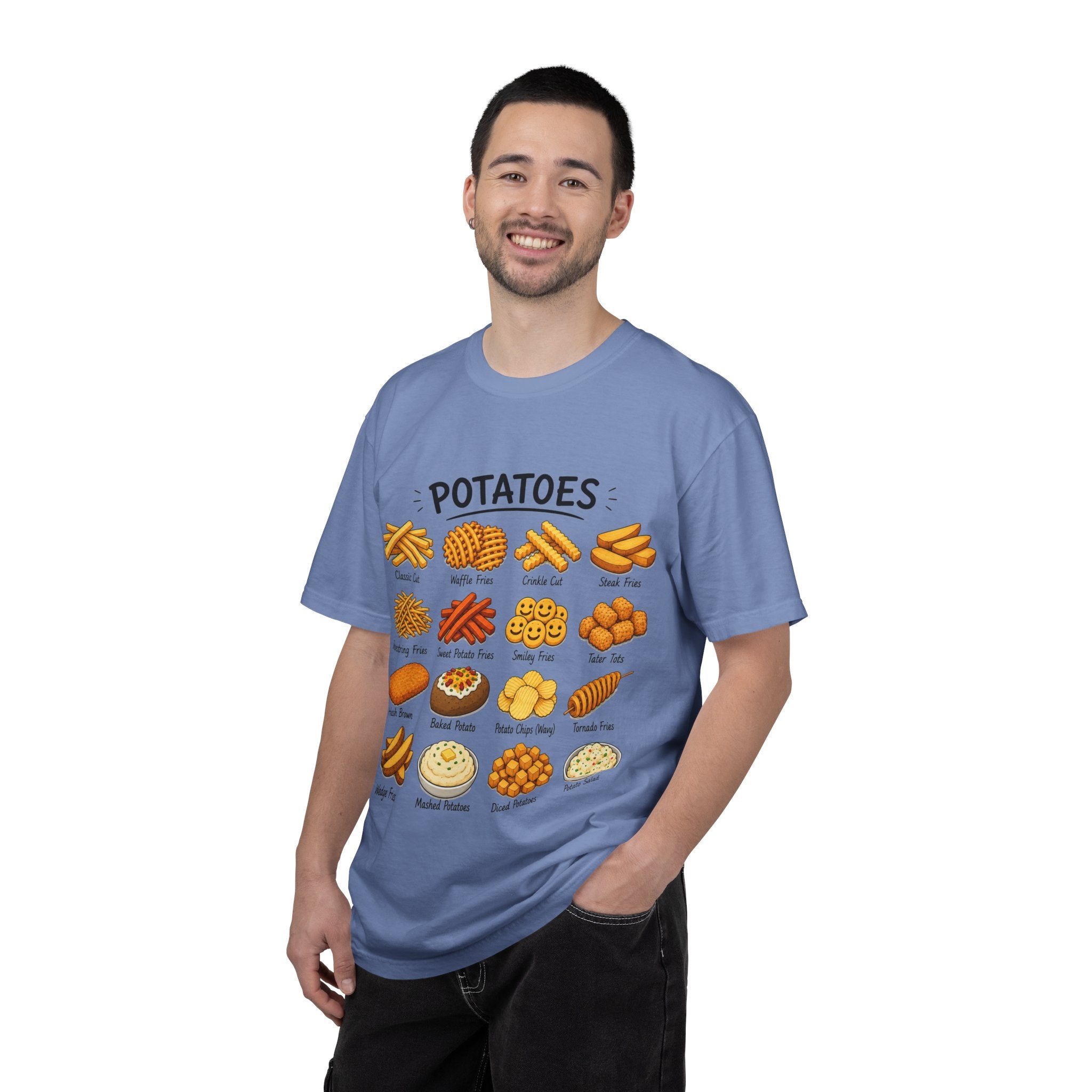 Potato Varieties T-Shirt — Cute Illustrated 'Potatoes' Chart Tee