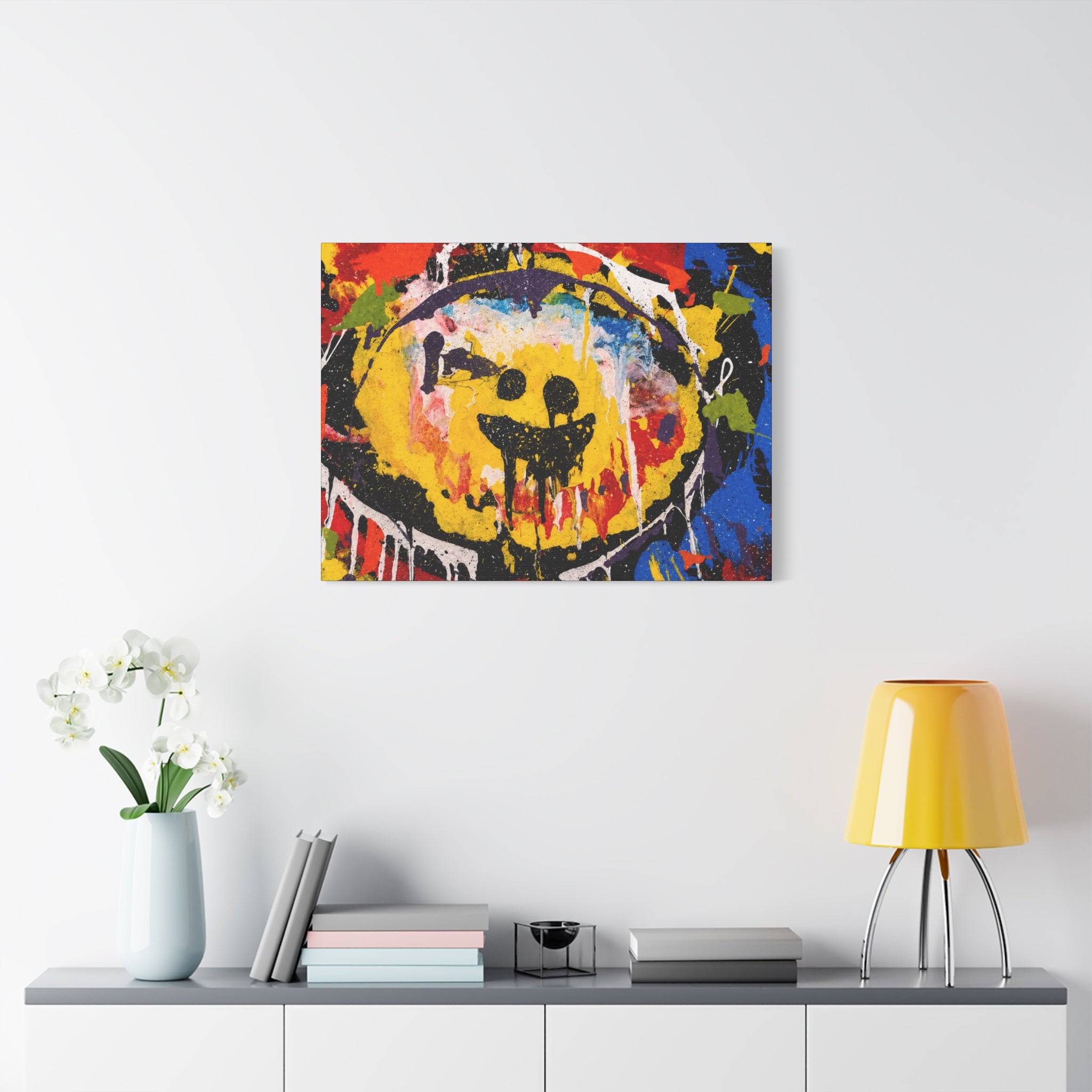Abstract Graffiti Smile Canvas