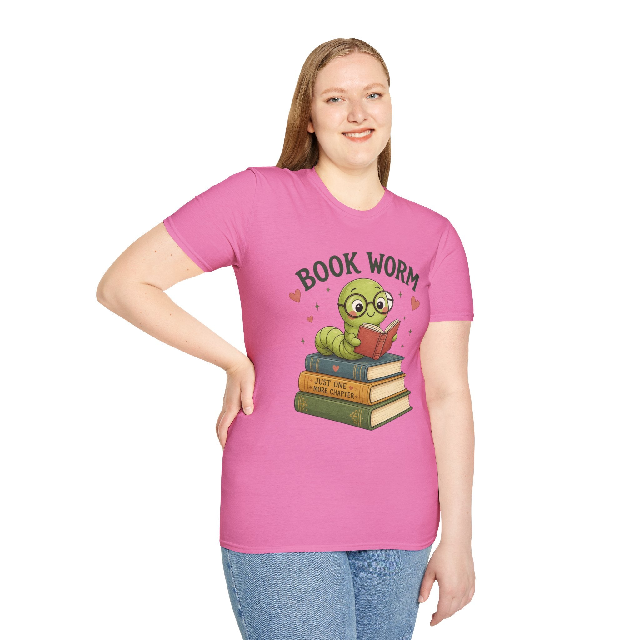 Book Worm T-Shirt — Cute Reading Worm Graphic Tee for Book Lovers