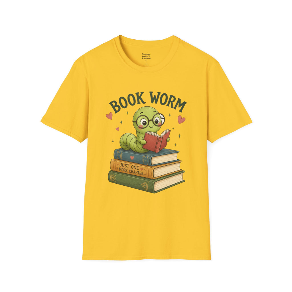 Book Worm T-Shirt — Cute Reading Worm Graphic Tee for Book Lovers