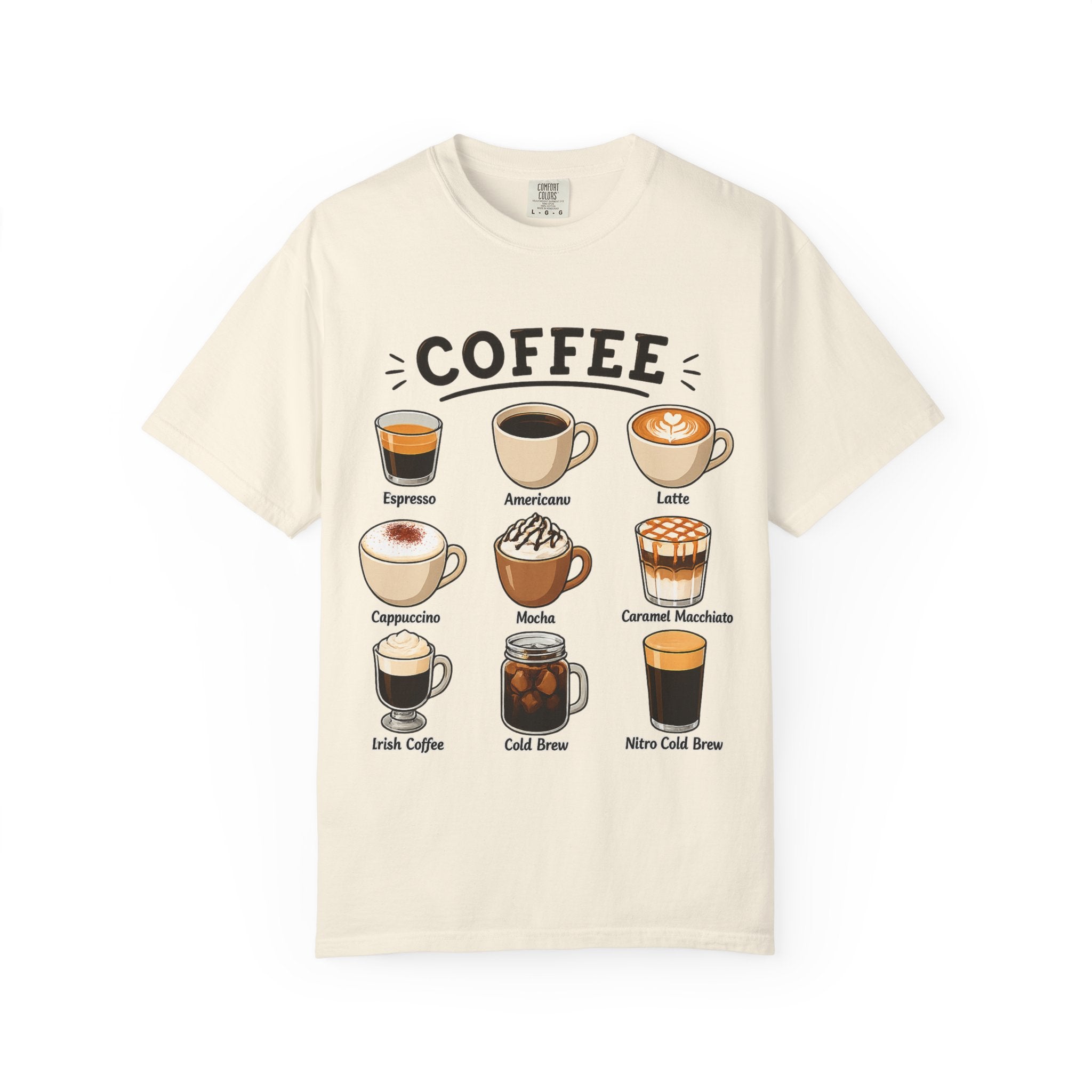 Coffee Types T-Shirt — Illustrated Coffee Guide Tee