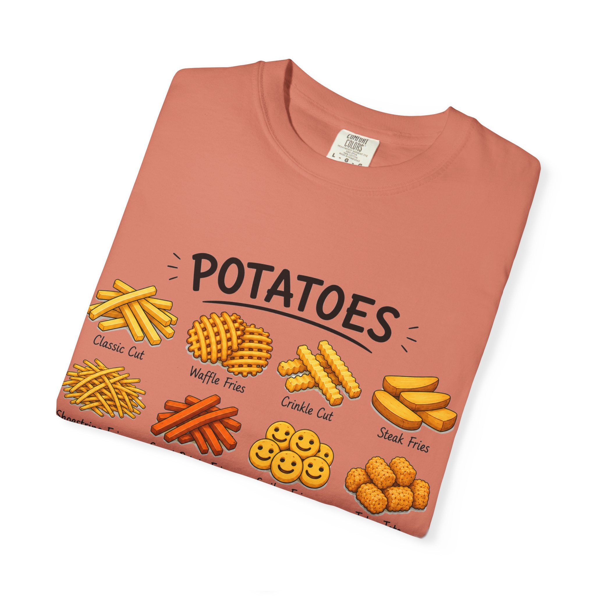 Potato Varieties T-Shirt — Cute Illustrated 'Potatoes' Chart Tee