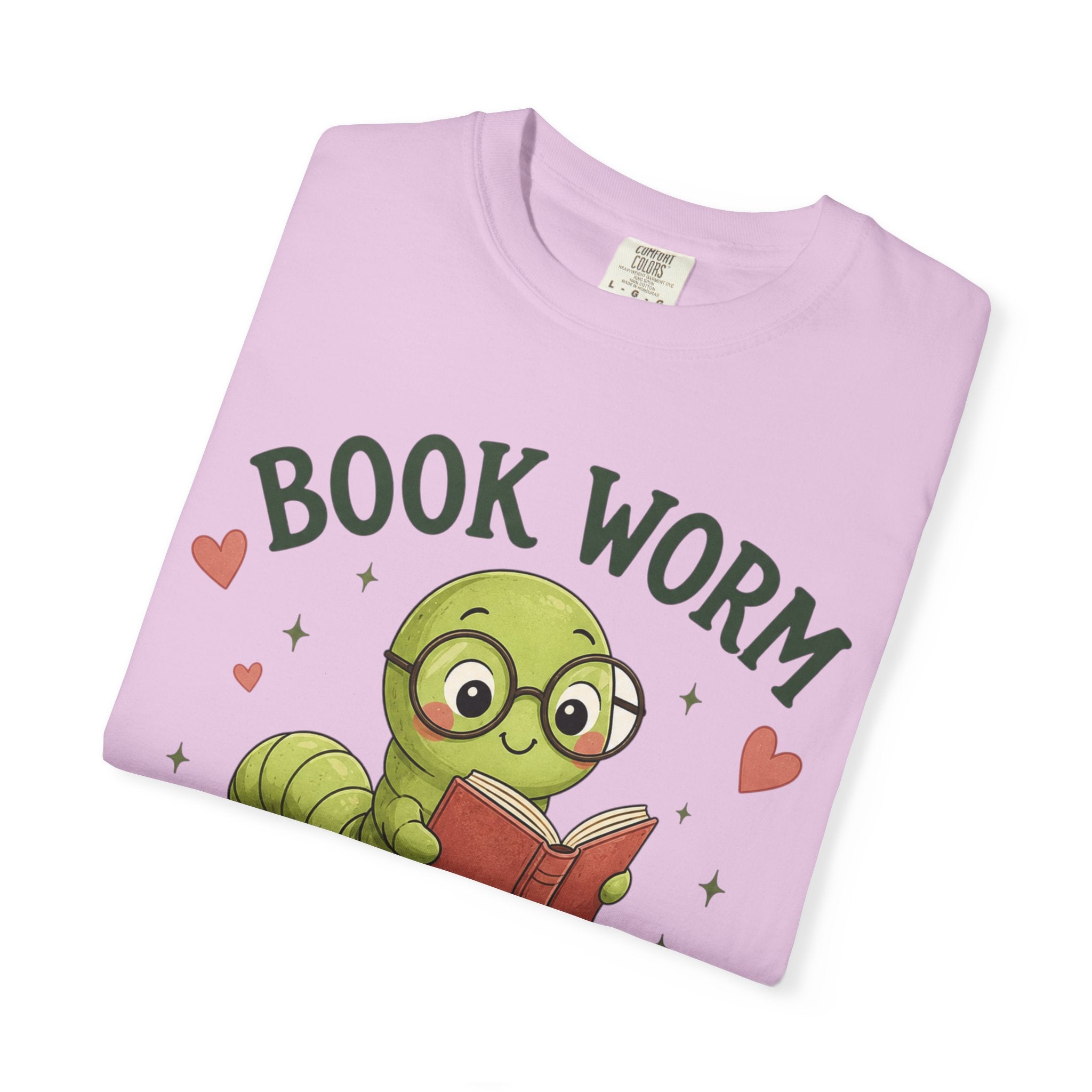 Book Worm T-Shirt – Cute Reading Worm Graphic Tee ("Just One More Chapter")