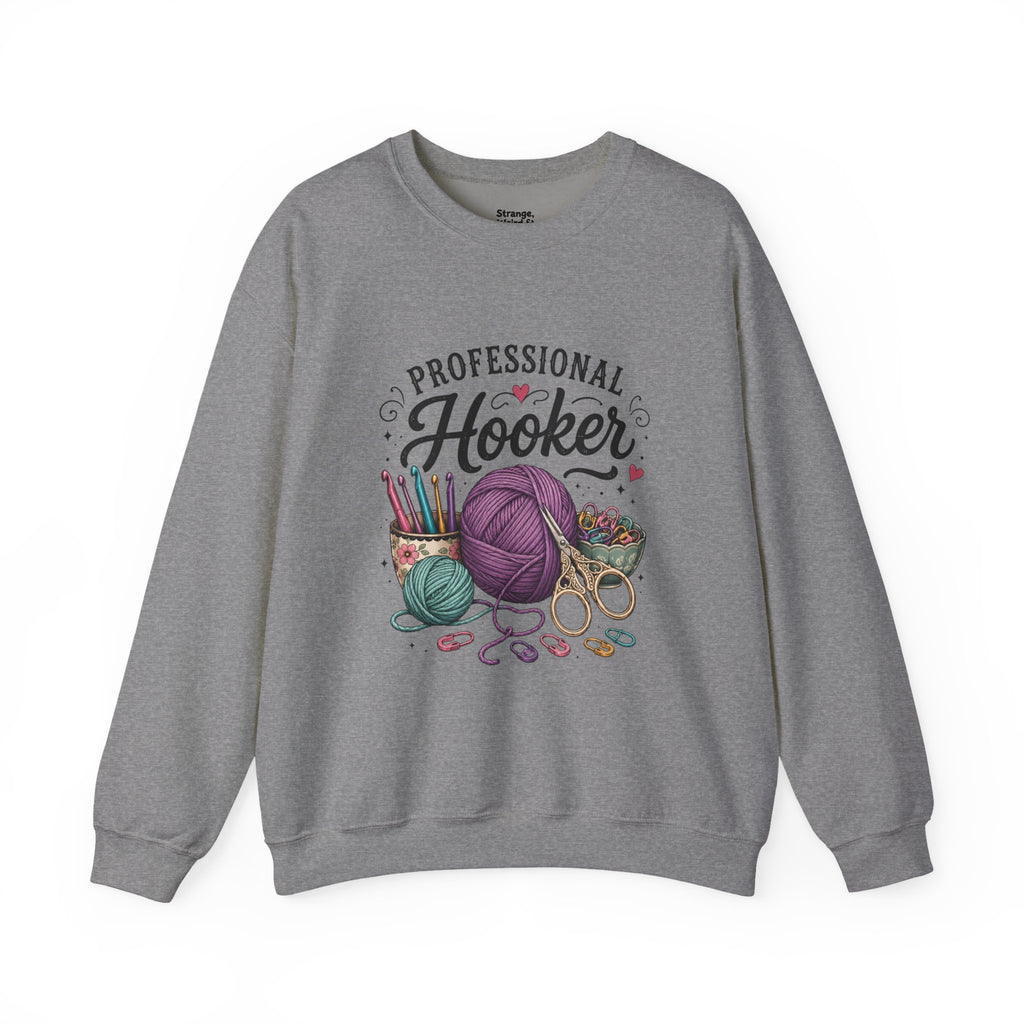 Professional Hooker Crochet  yarn crewneck sweatshirt | crochet hooks, yarn art