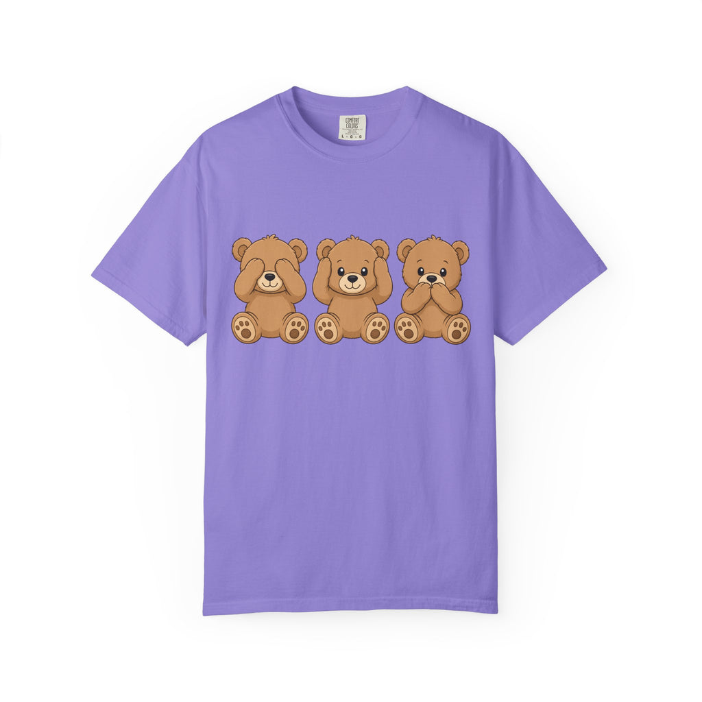 See No Evil Bears T‑Shirt — Cute Three Teddy Design, Cute Animal Tee for Kids & Adults