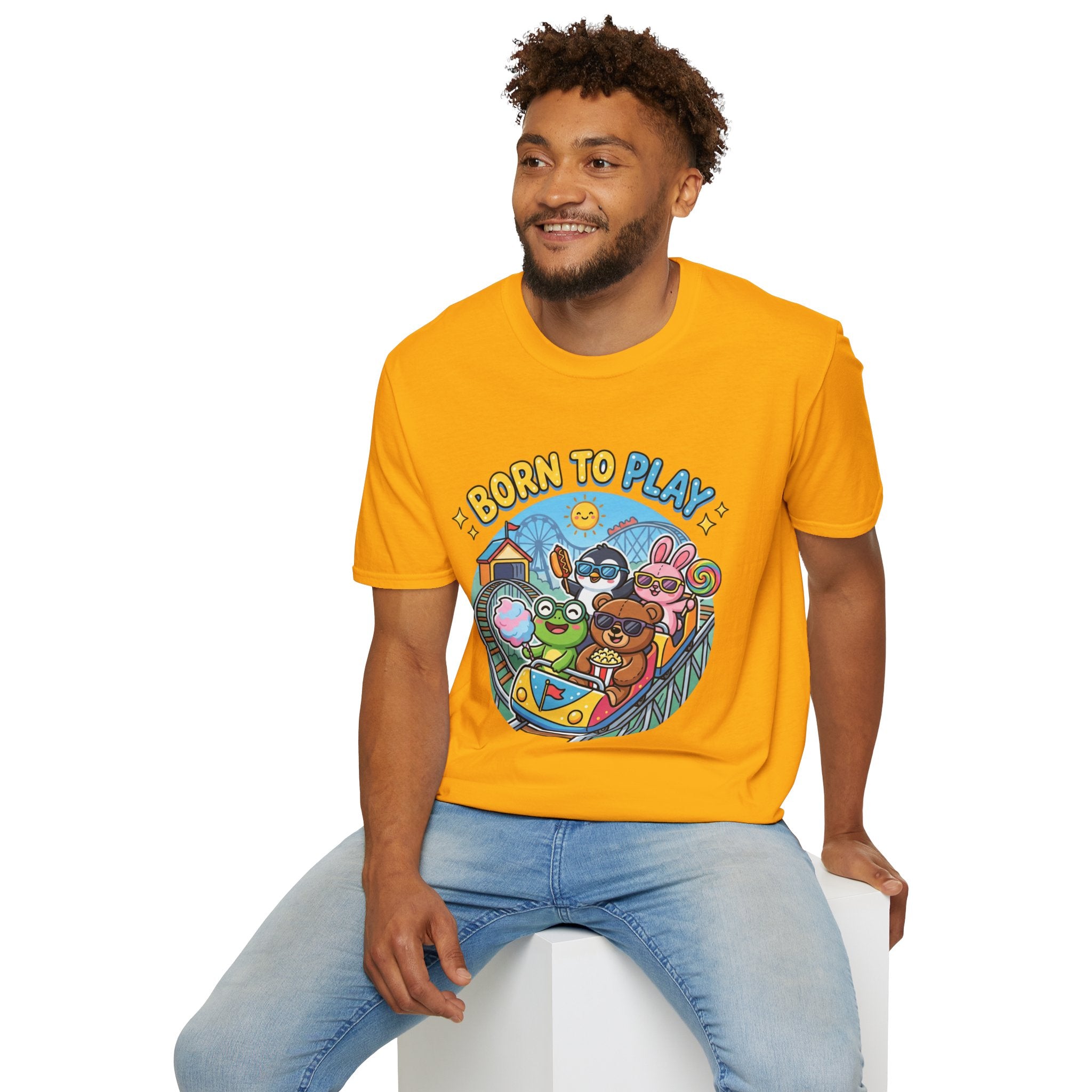 Born to Play T-Shirt — Cute Cartoon Animals Gaming & Playtime Tee