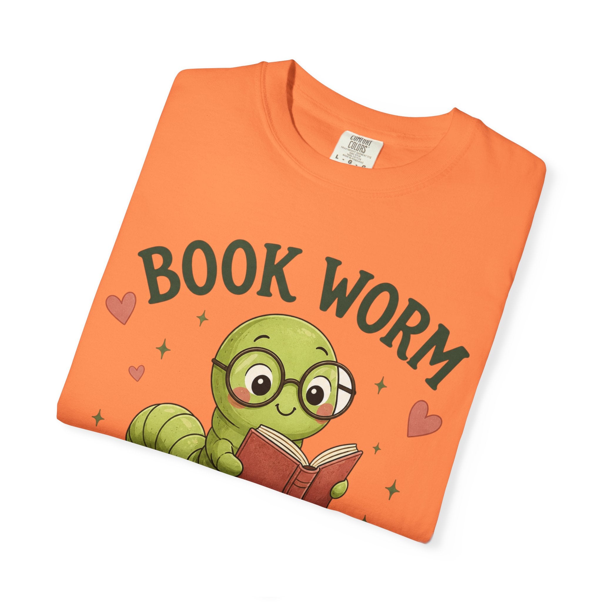 Book Worm T-Shirt – Cute Reading Worm Graphic Tee ("Just One More Chapter")