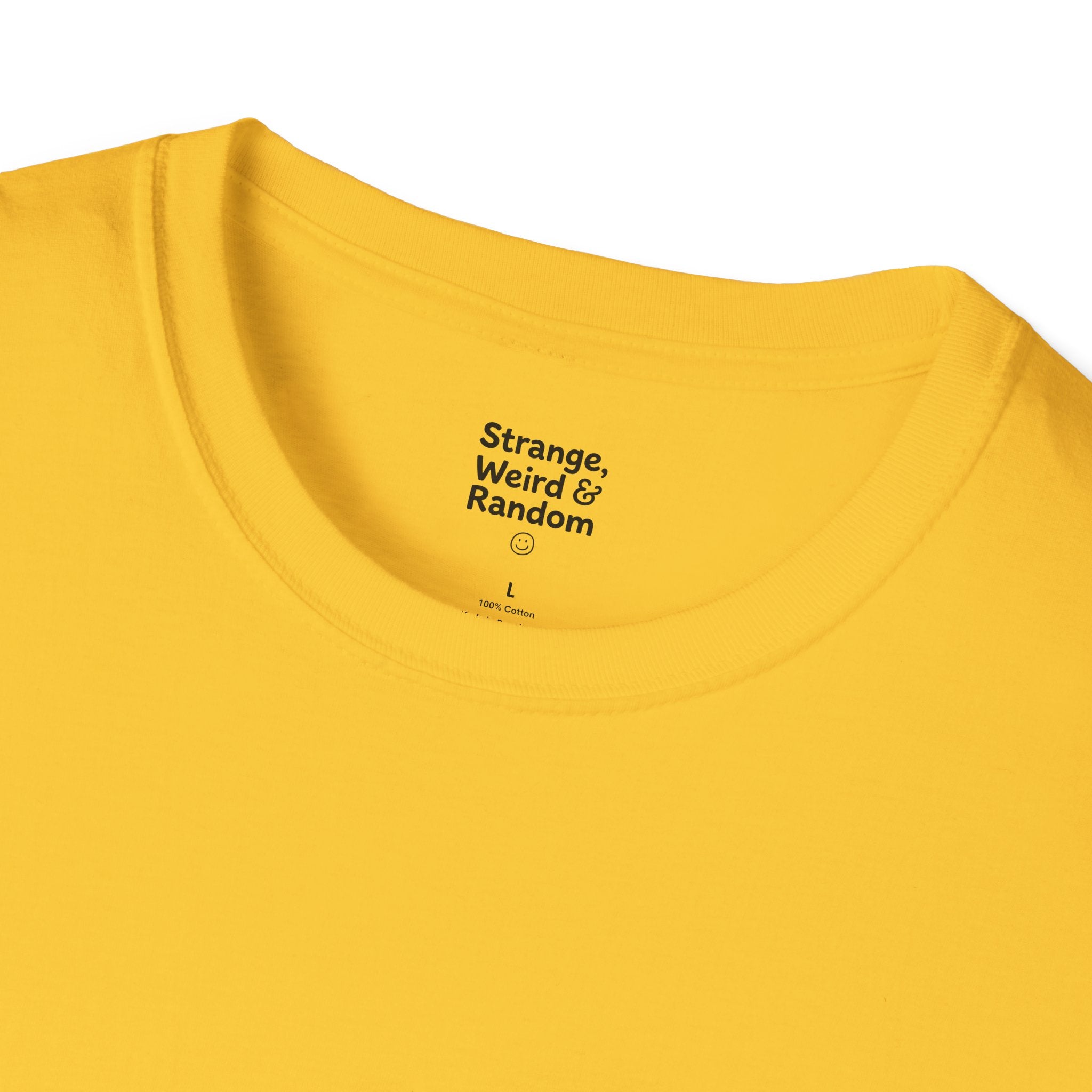 Laugh Don't Panic T-Shirt | Smiley Peace Sign Typography