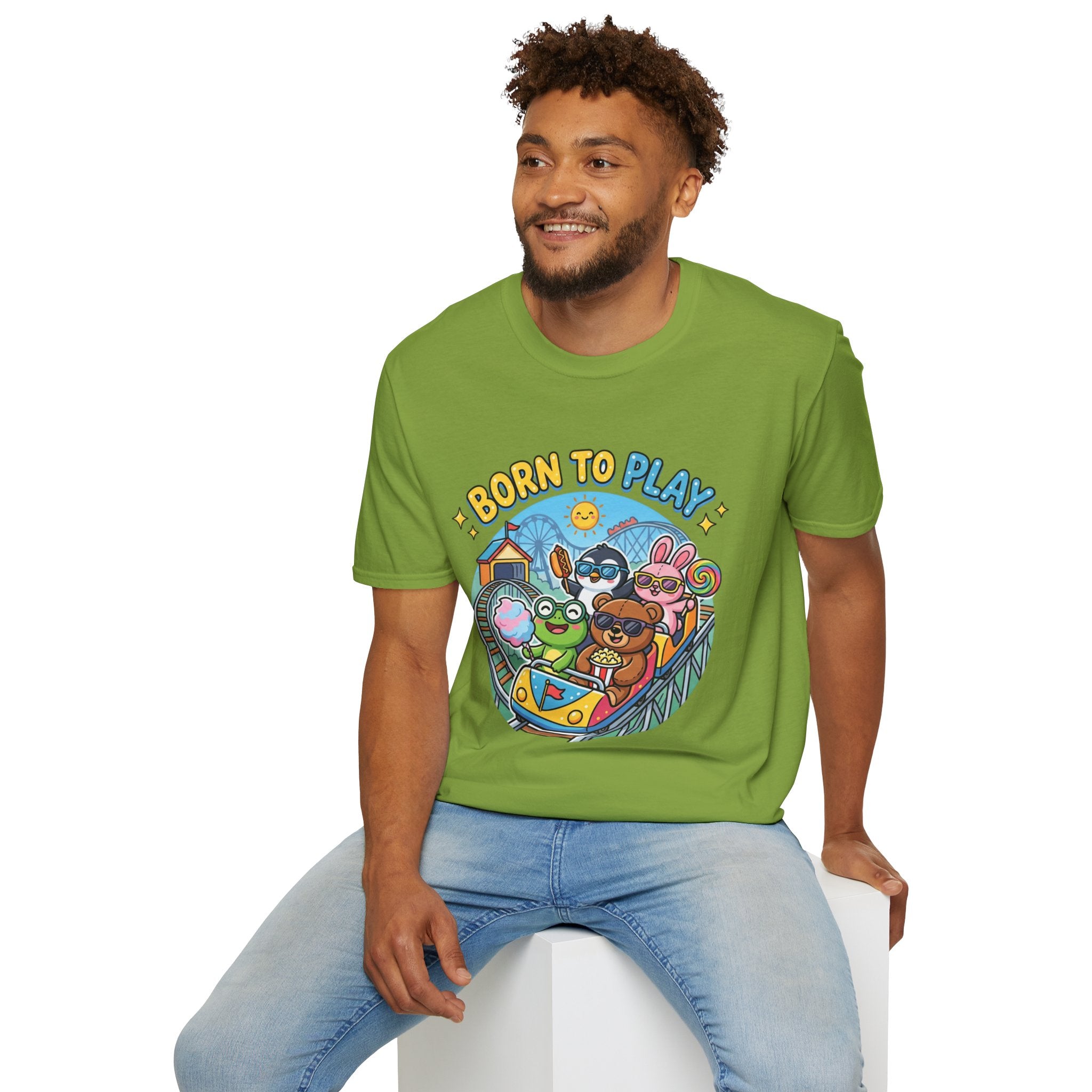 Born to Play T-Shirt — Cute Cartoon Animals Gaming & Playtime Tee