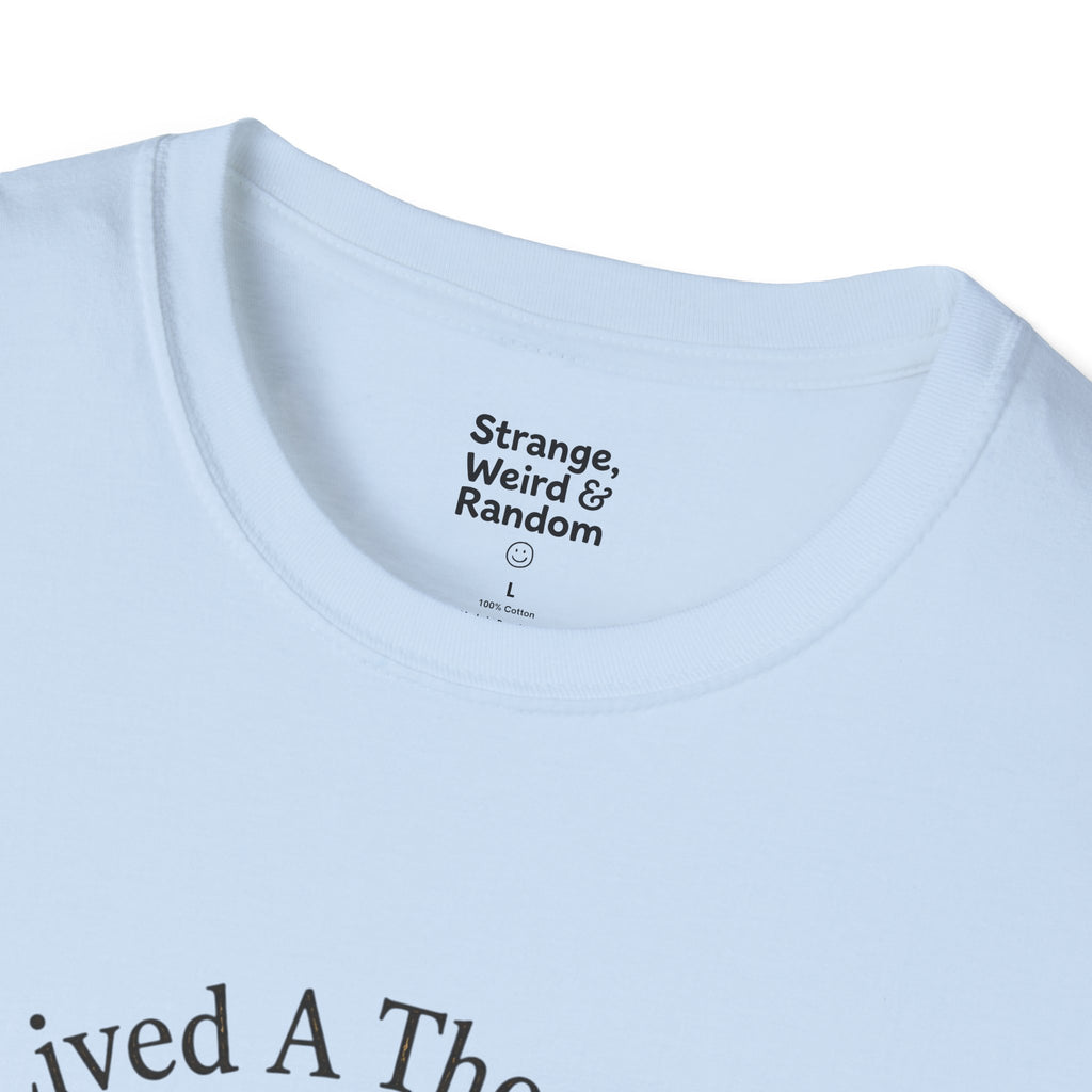 Book Lover T-Shirt — "I've Lived A Thousand Lives" Vintage Stack of Books Design