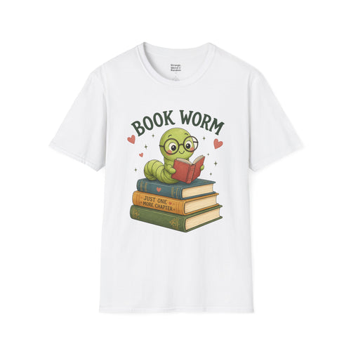 Book Worm T-Shirt — Cute Reading Worm Graphic Tee for Book Lovers