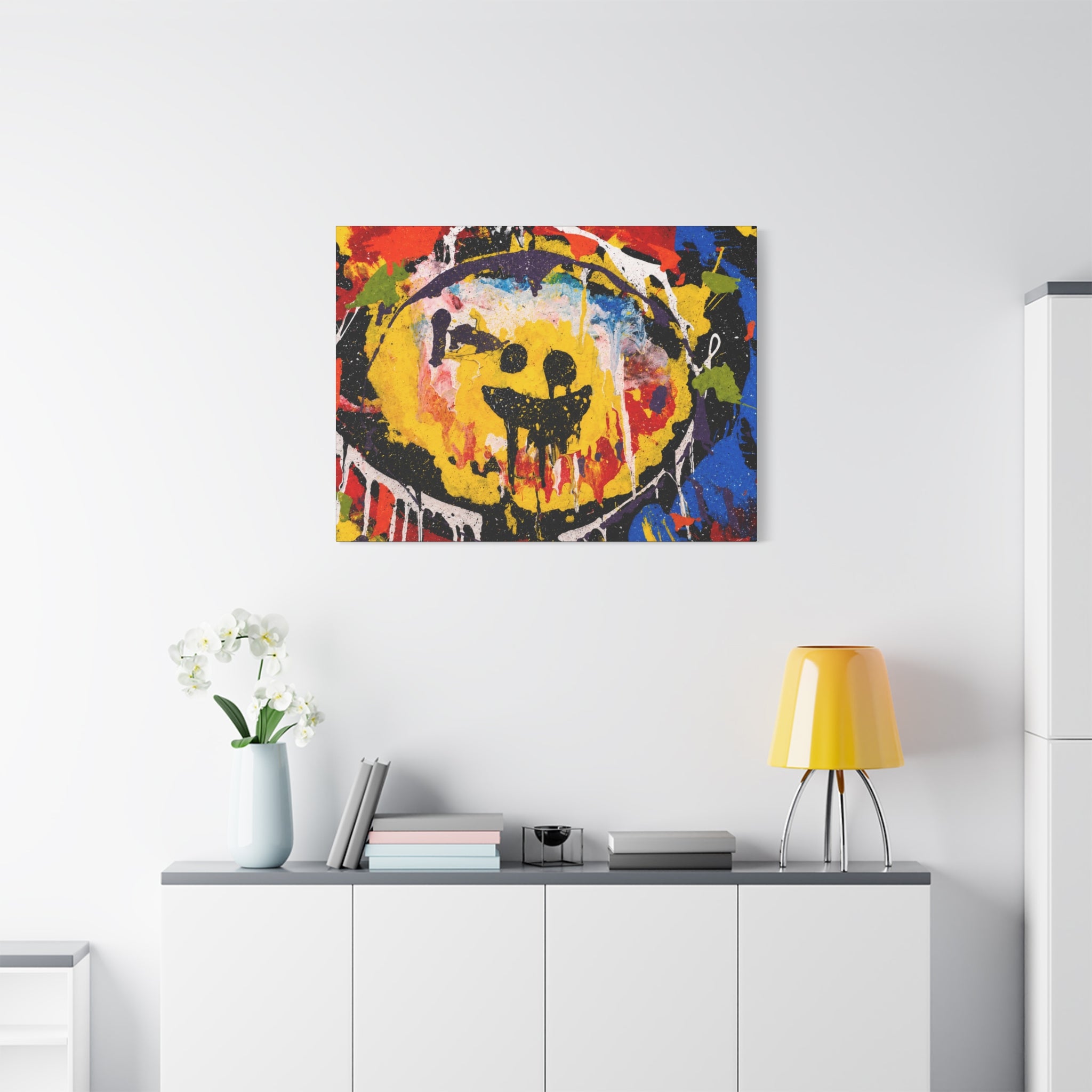 Abstract Graffiti Smile Canvas