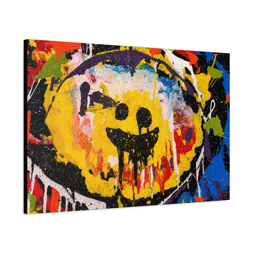 Abstract Graffiti Smile Canvas