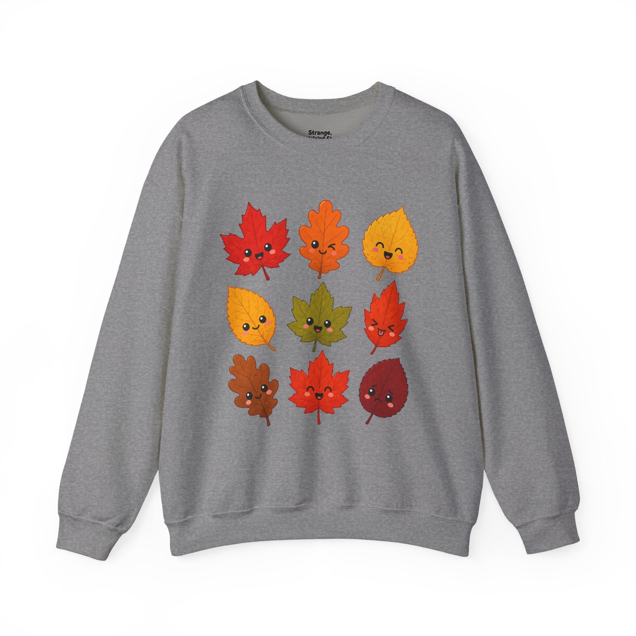 Autumn Leaves Crewneck Sweatshirt — Cute Kawaii Fall Leaf Design