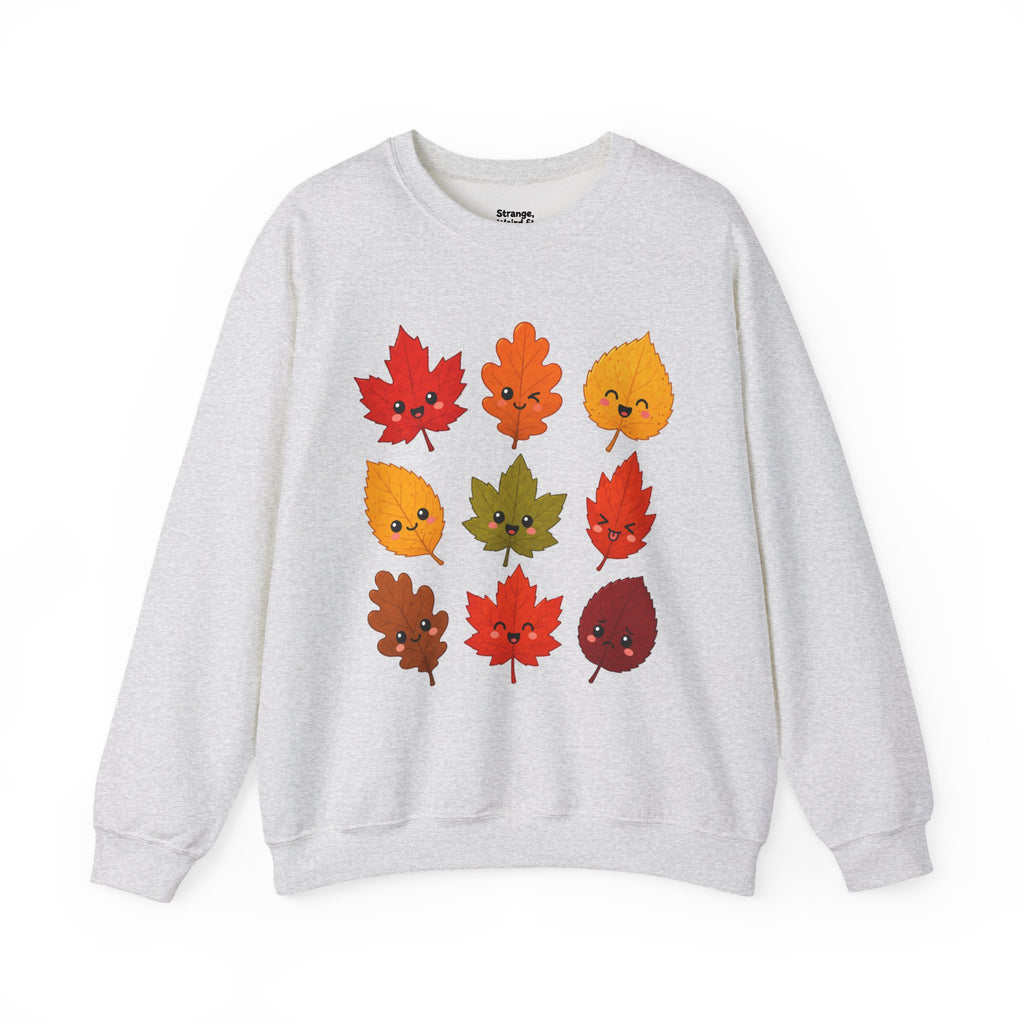 Autumn Leaves Crewneck Sweatshirt — Cute Kawaii Fall Leaf Design