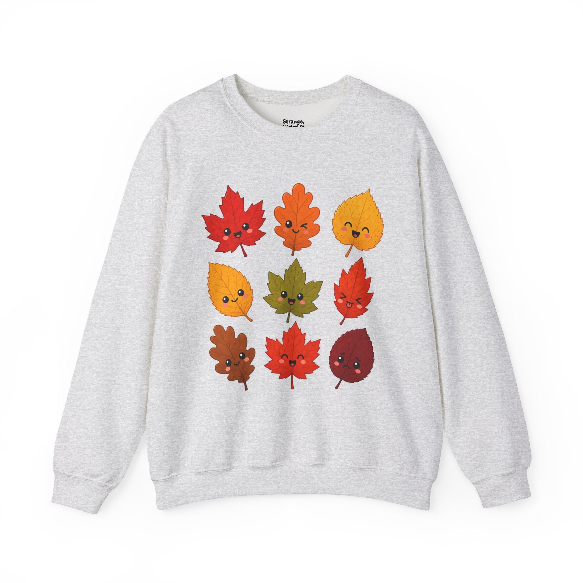 Autumn Leaves Crewneck Sweatshirt — Cute Kawaii Fall Leaf Design