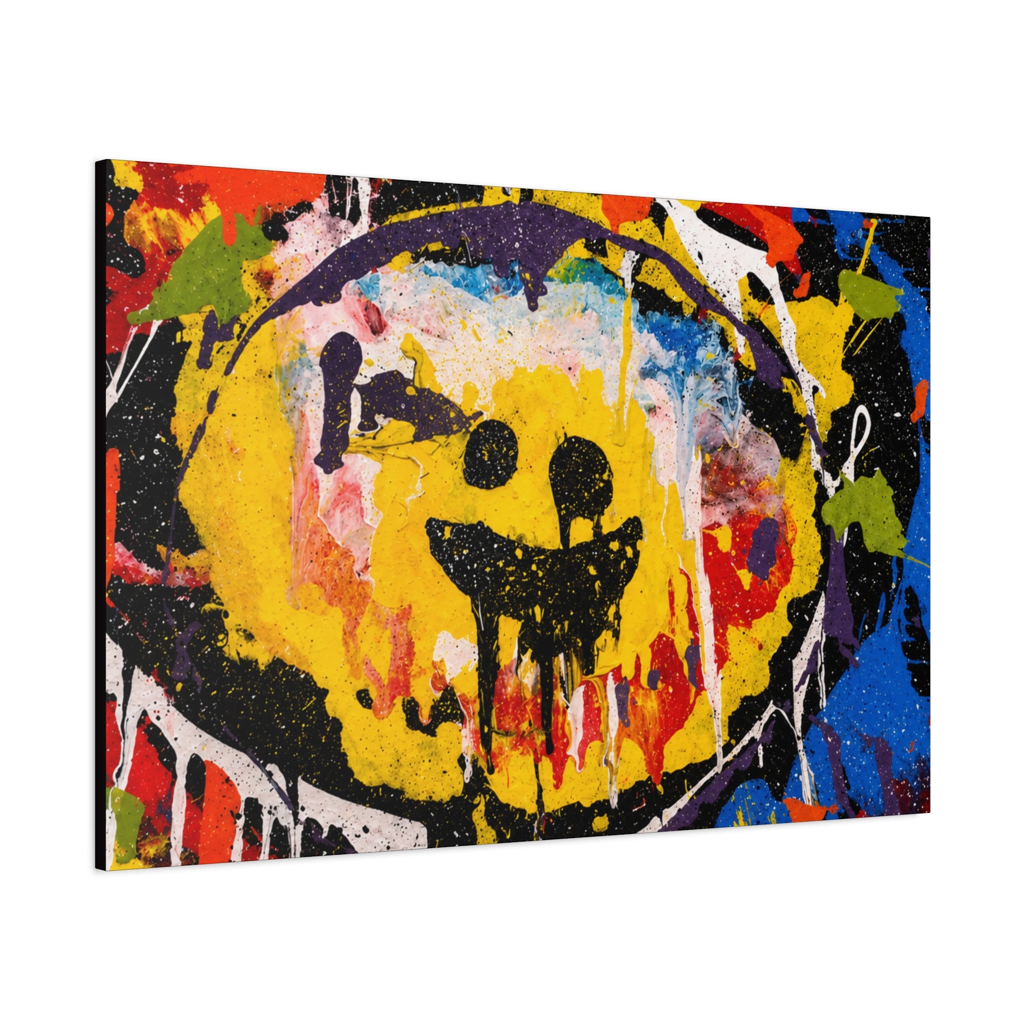 Abstract Graffiti Smile Canvas