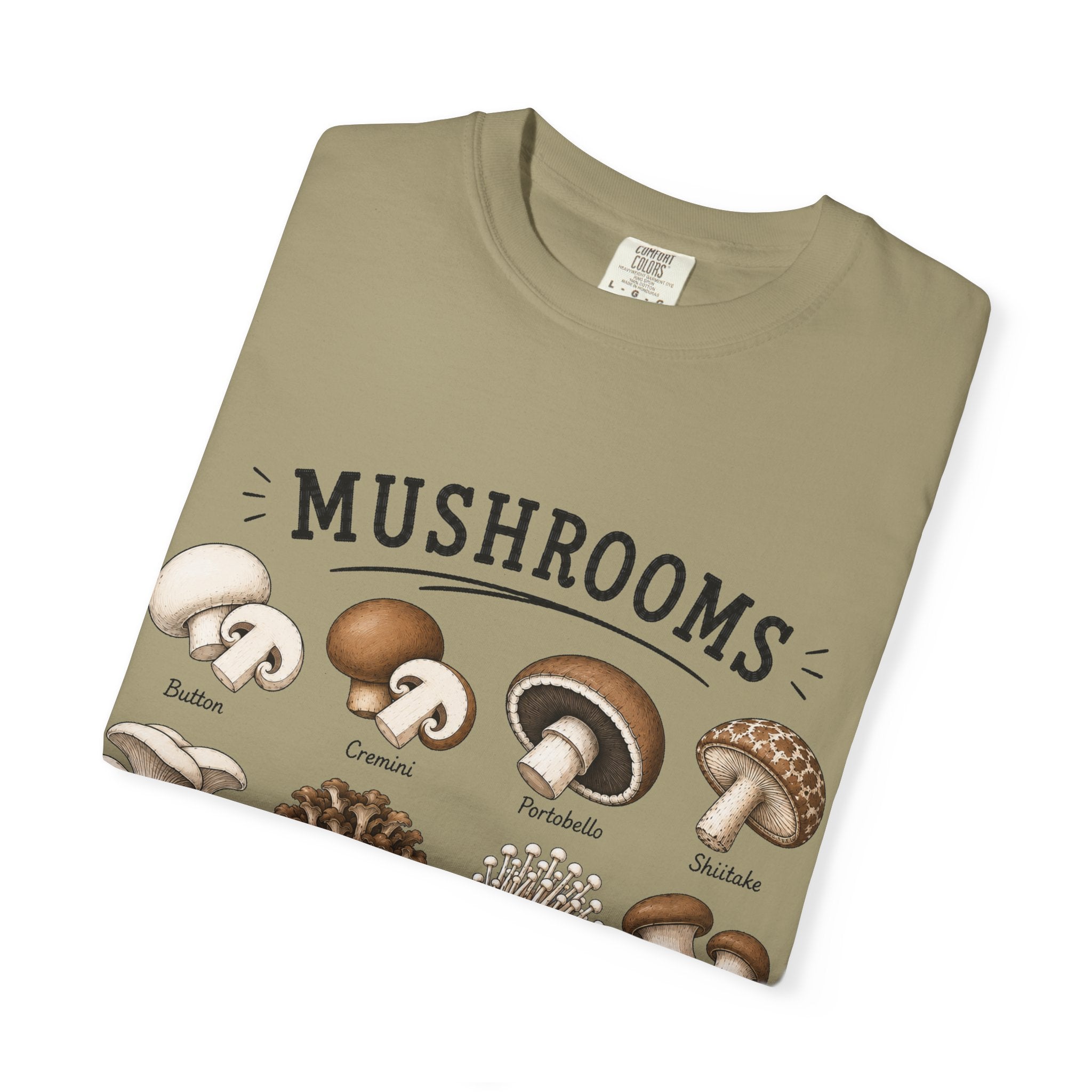 Mushroom Guide T-Shirt — Illustrated Edible & Wild Fungi Chart