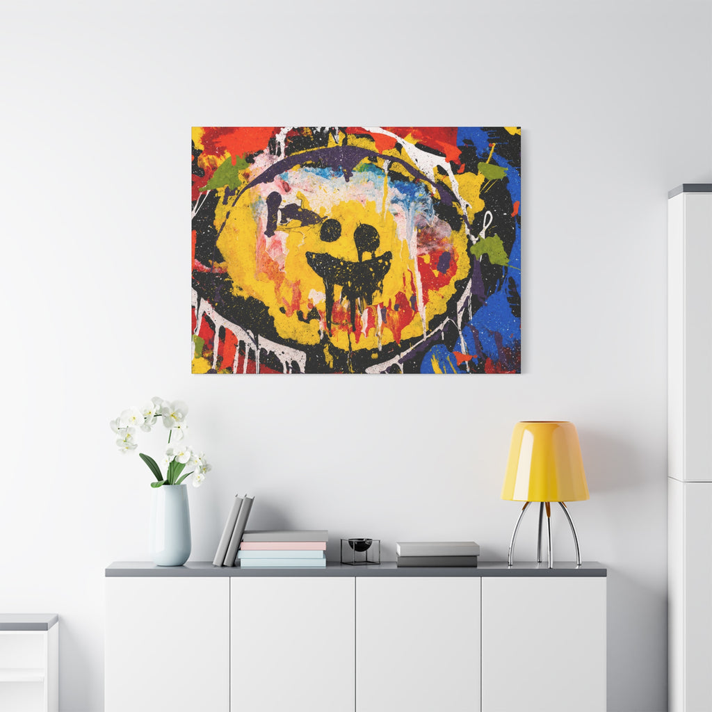 Abstract Graffiti Smile Canvas
