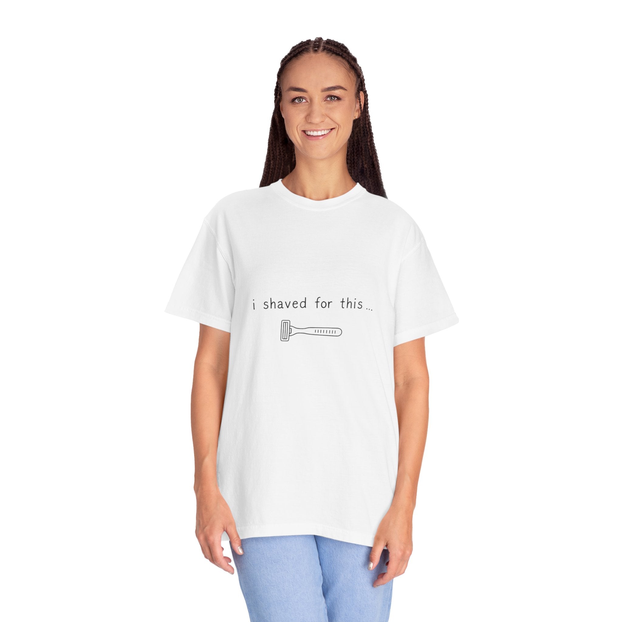 Funny 'I Shaved For This' T-Shirt – Minimal Razor Graphic Tee