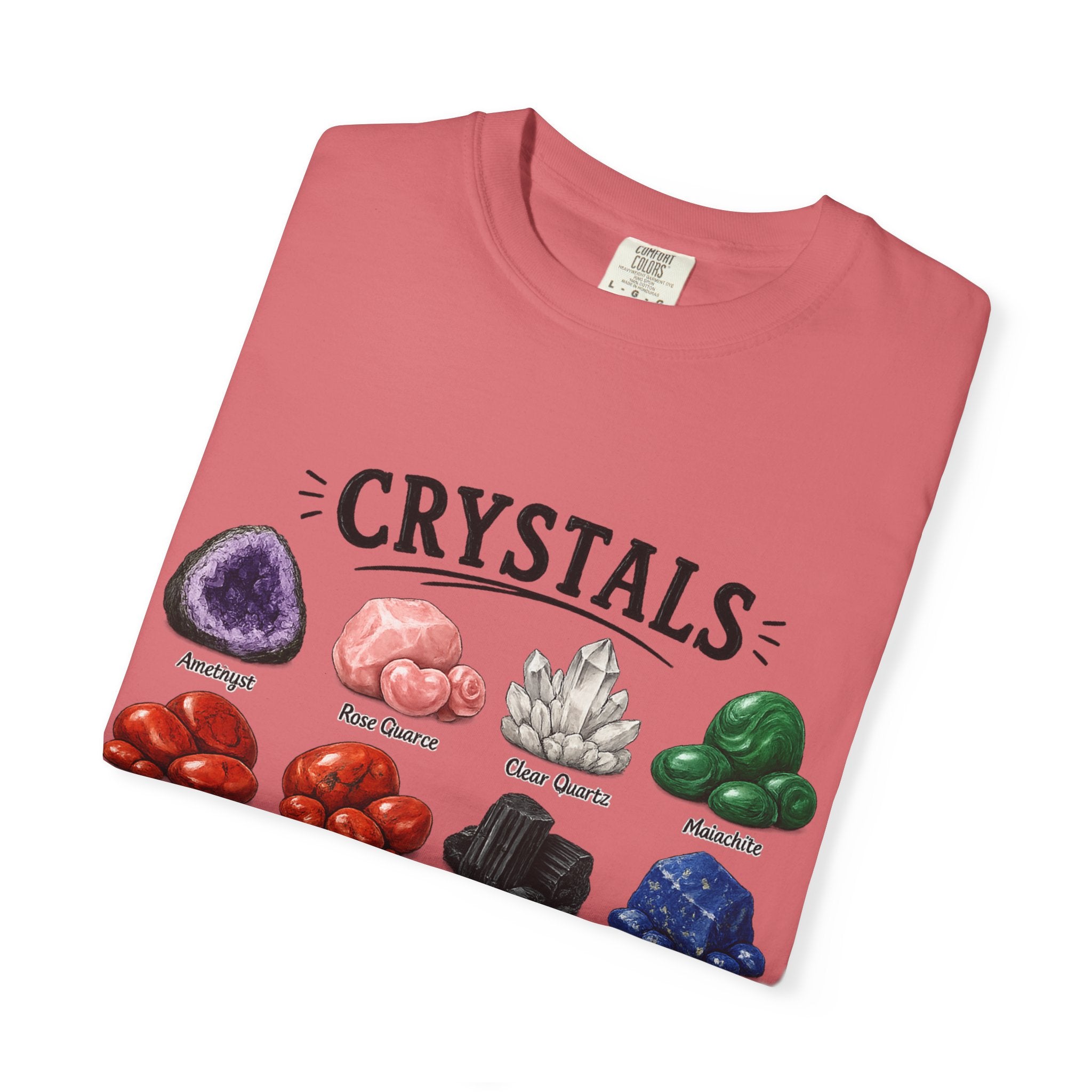 Crystal Guide T-Shirt — Illustrated Gemstone Chart Tee