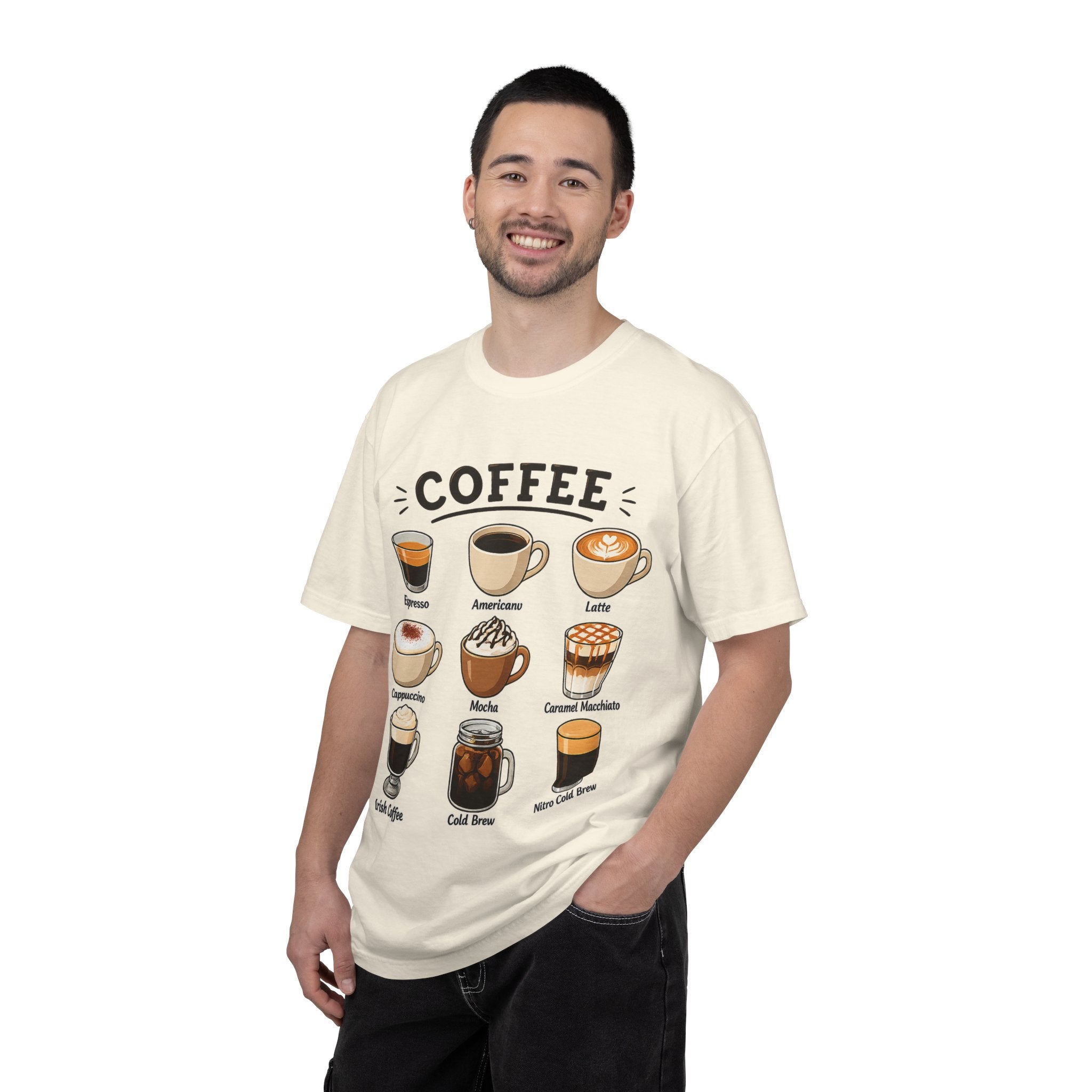 Coffee Types T-Shirt — Illustrated Coffee Guide Tee