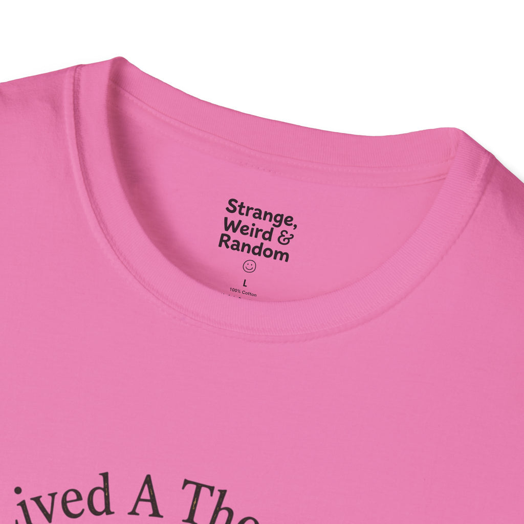 Book Lover T-Shirt — "I've Lived A Thousand Lives" Vintage Stack of Books Design