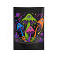 Psychedelic Eye Mushroom Tapestry — Neon Space Trippy Wall Art