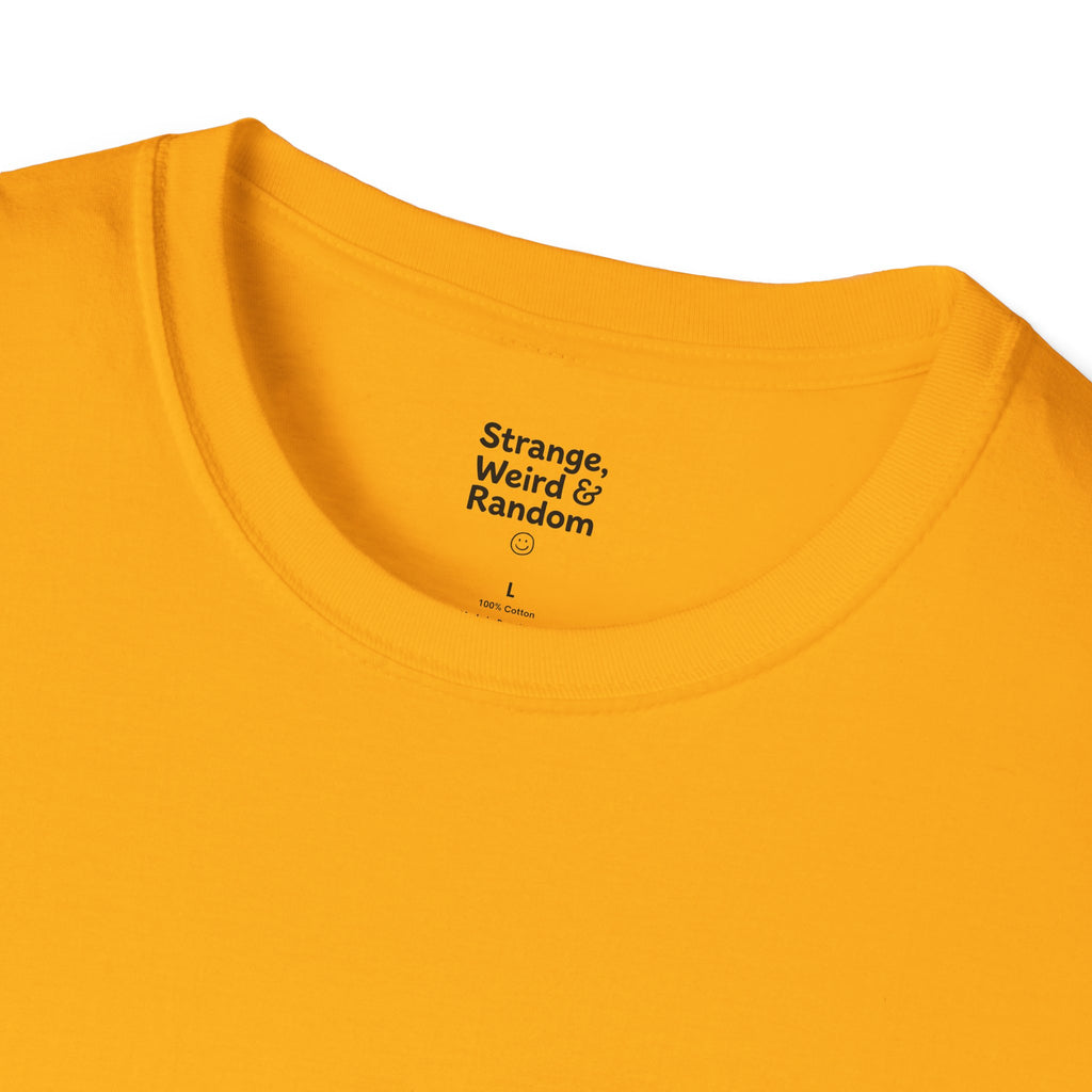 Laugh Don't Panic T-Shirt | Smiley Peace Sign Typography