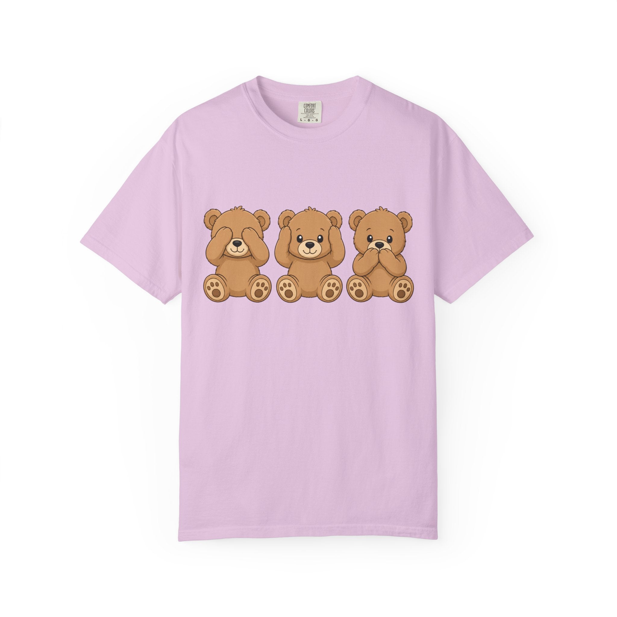 See No Evil Bears T‑Shirt — Cute Three Teddy Design, Cute Animal Tee for Kids & Adults