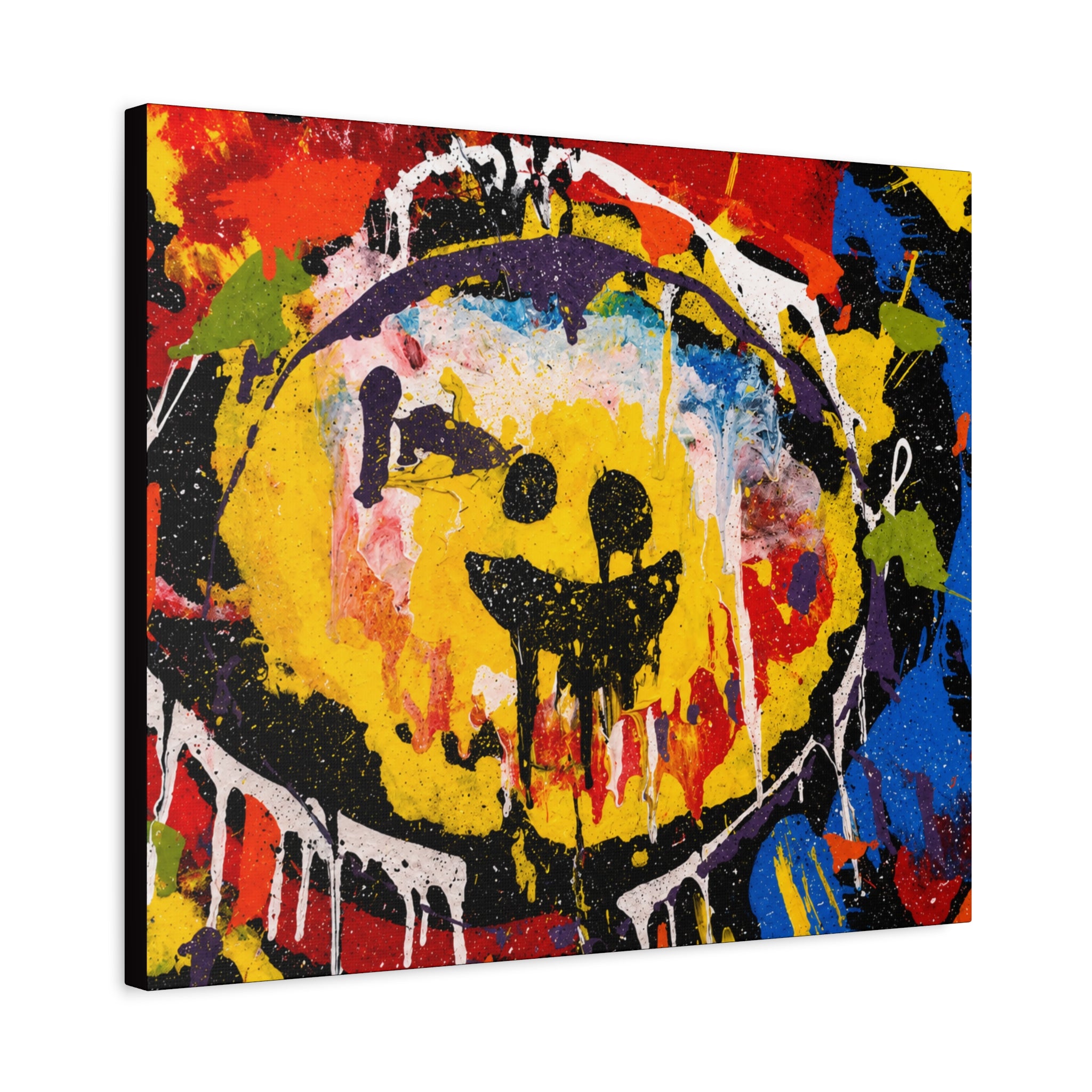 Abstract Graffiti Smile Canvas