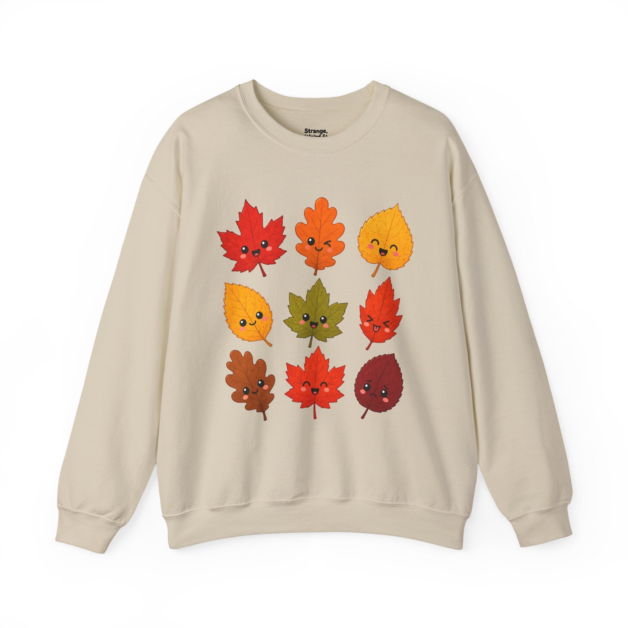 Autumn Leaves Crewneck Sweatshirt — Cute Kawaii Fall Leaf Design