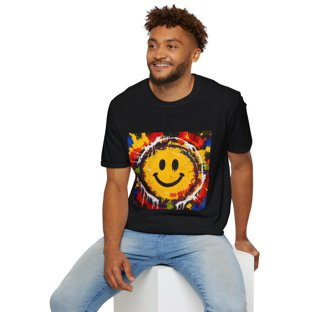 Graffiti Smile Face T-Shirt | Retro Psychedelic Street Art